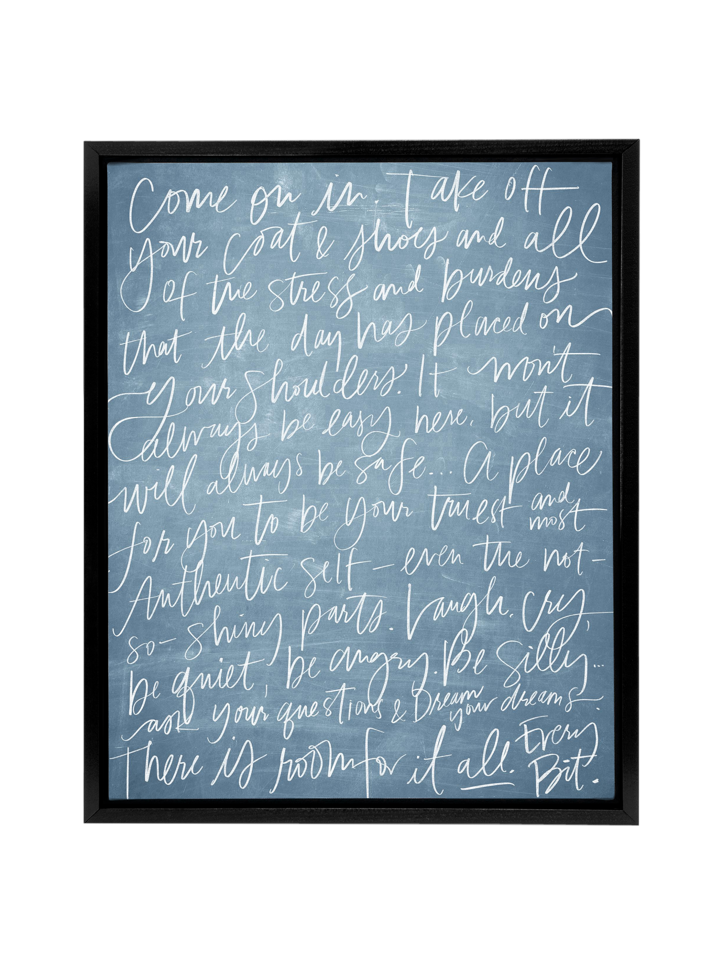 Come On In in Lettering | Chambray | Canvas