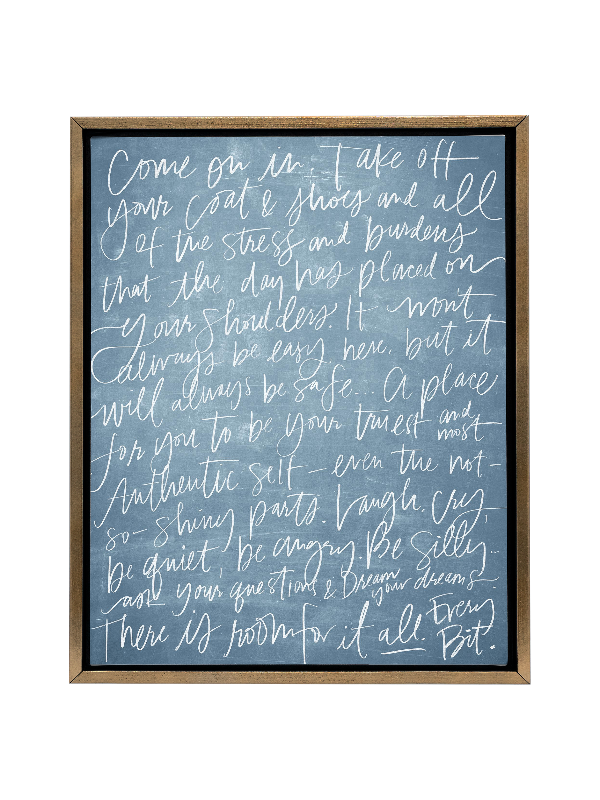 Come On In in Lettering | Chambray | Canvas