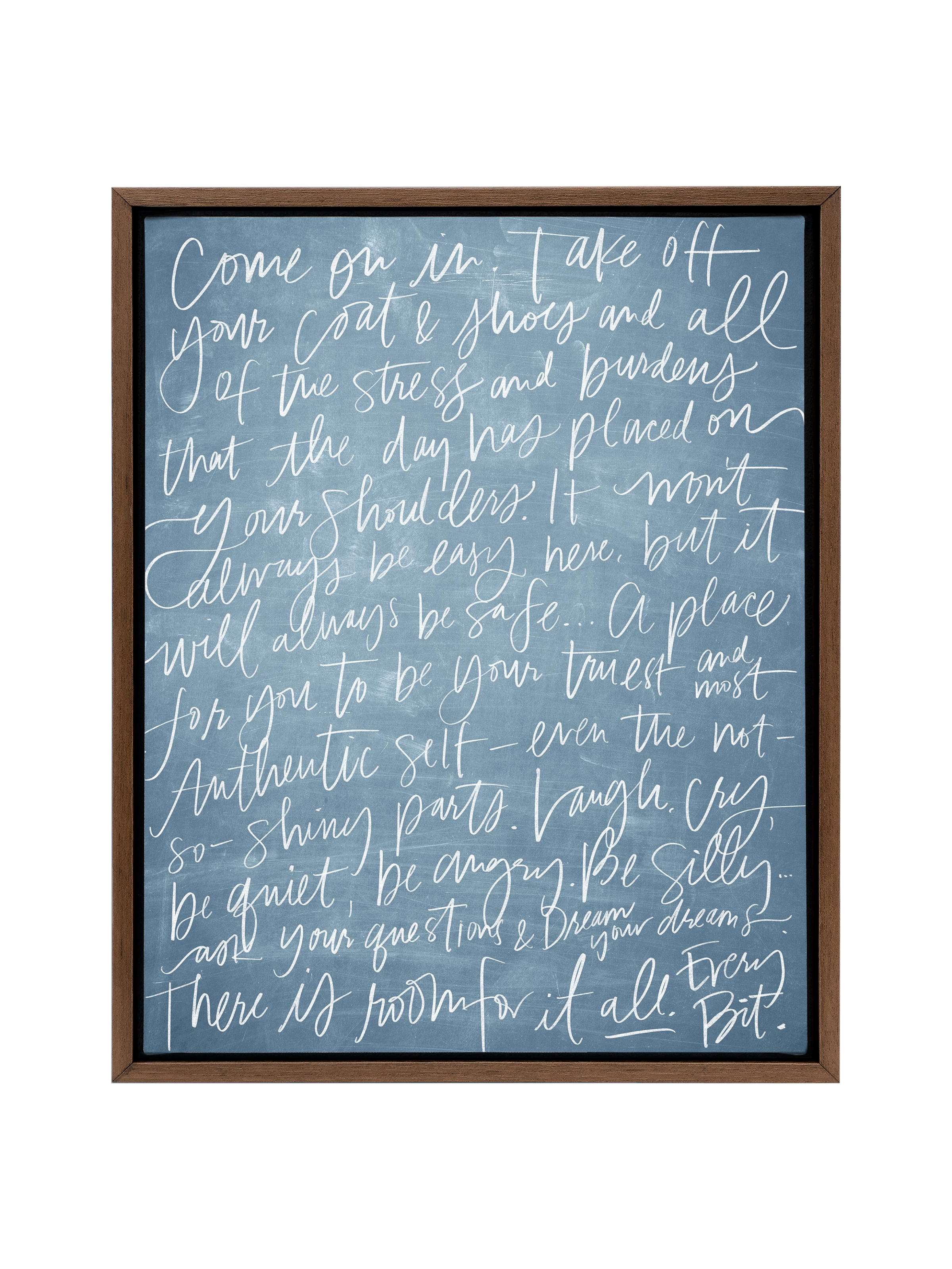 Come On In in Lettering | Chambray | Canvas