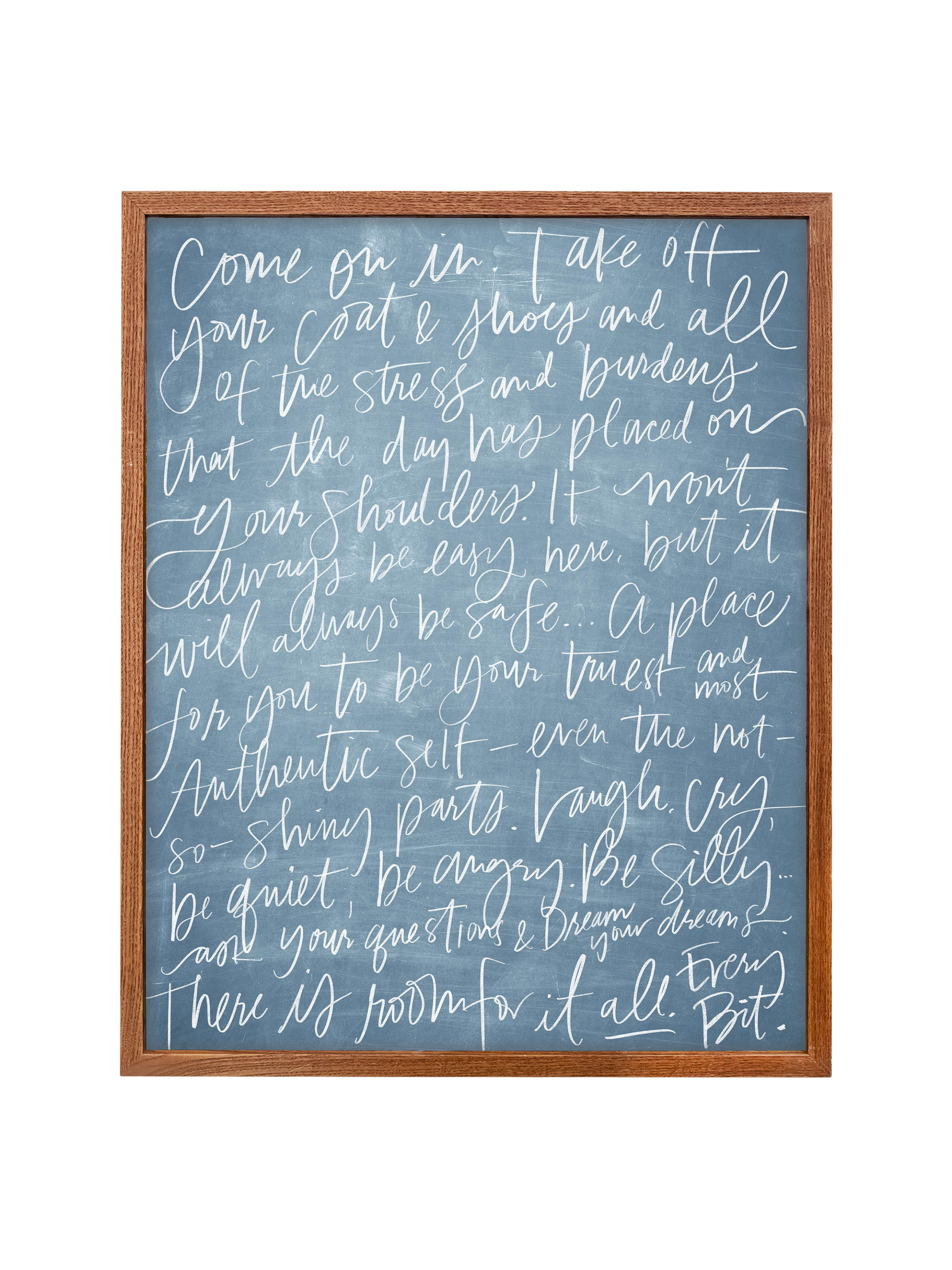 Come On In in Lettering | Chambray | Canvas