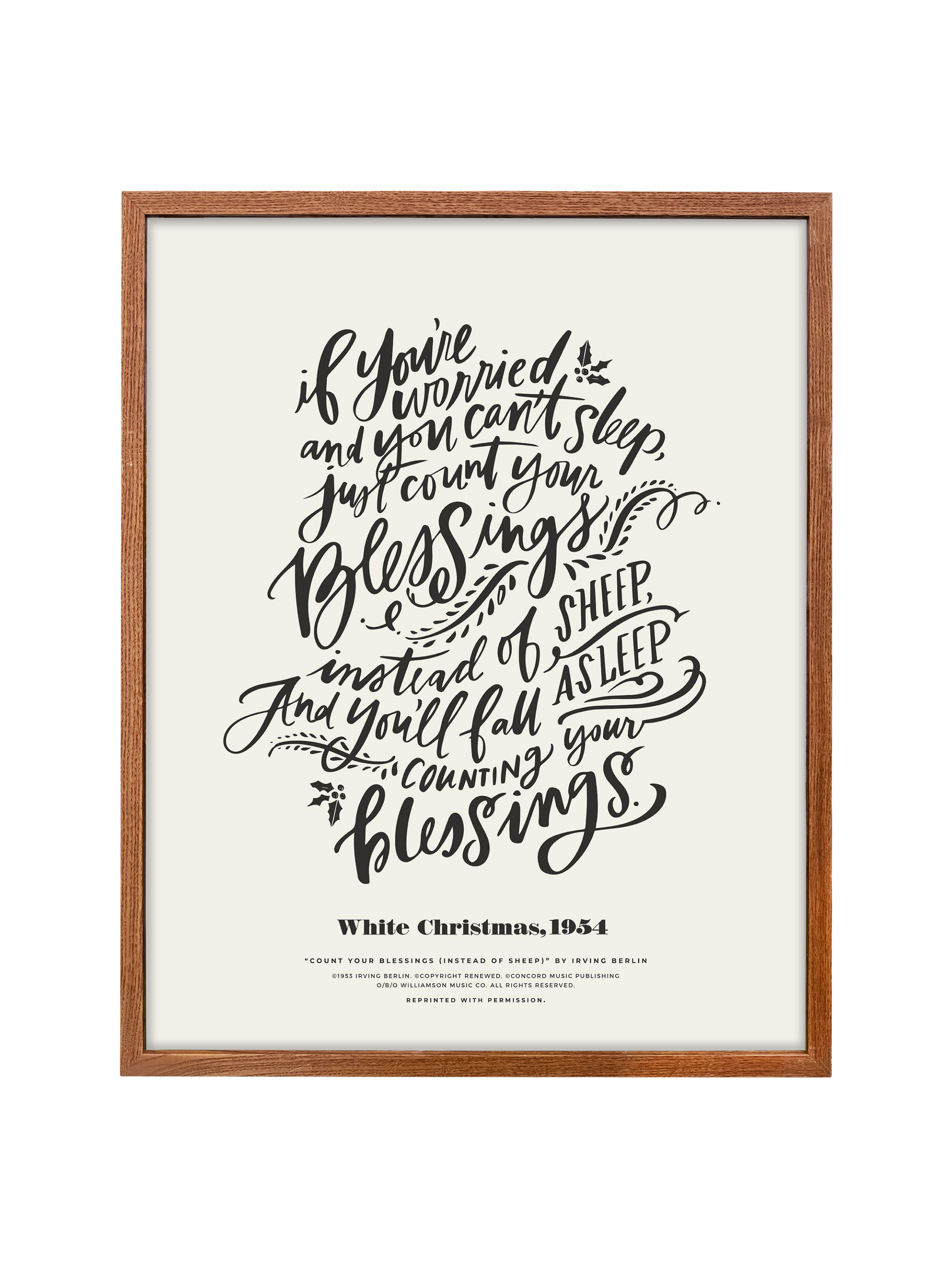 Count Your Blessings (White Christmas) | Alabaster | Canvas