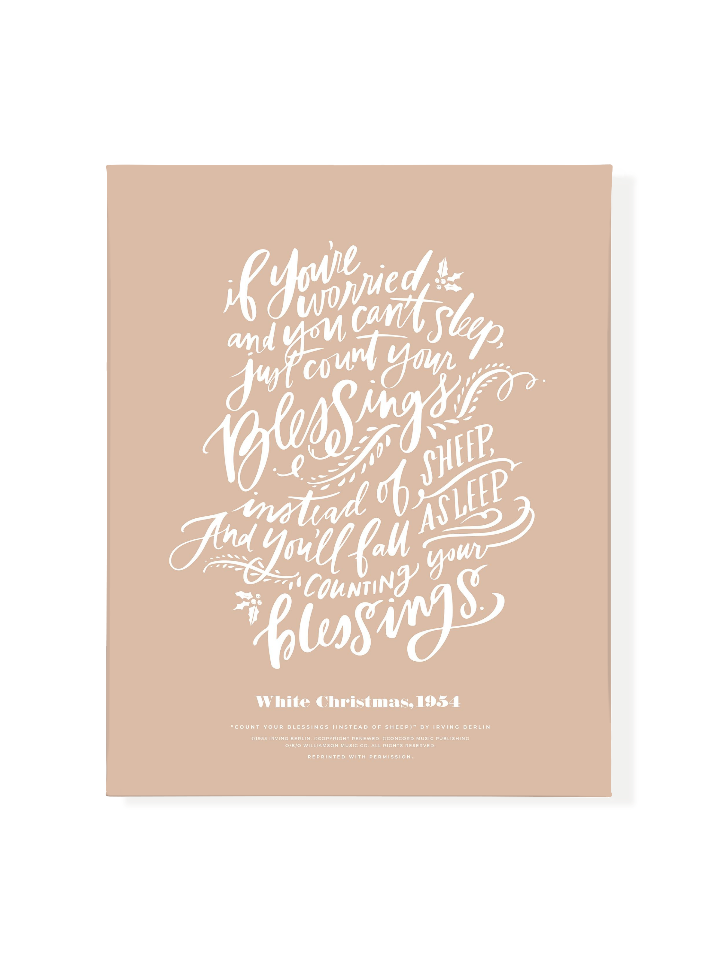 Count Your Blessings (White Christmas) | Cameo | Canvas