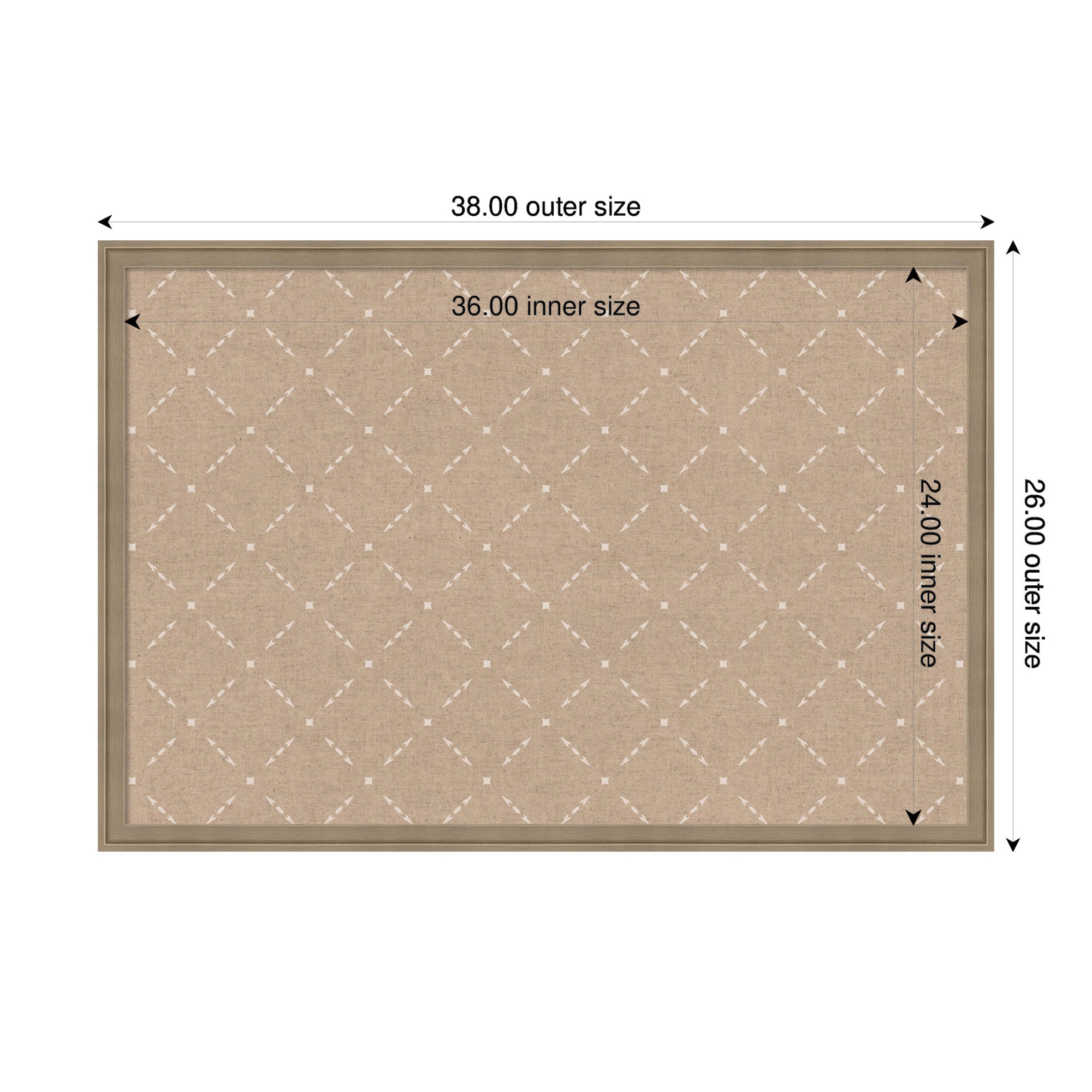 Pinboard Beige Lattice Pattern