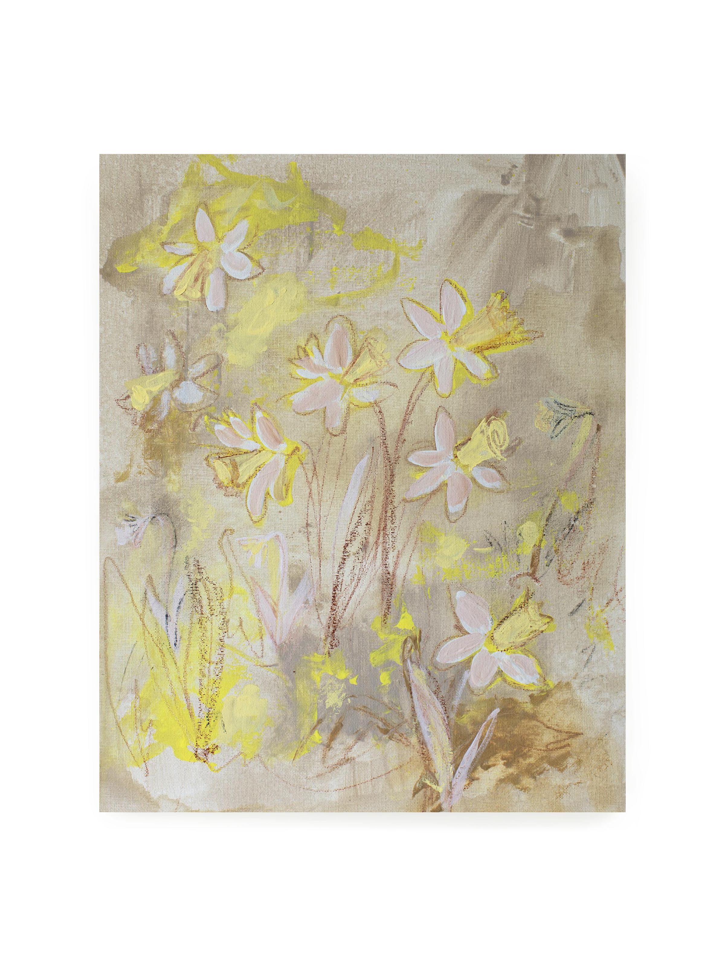 Daffodils on Straw | Art Print