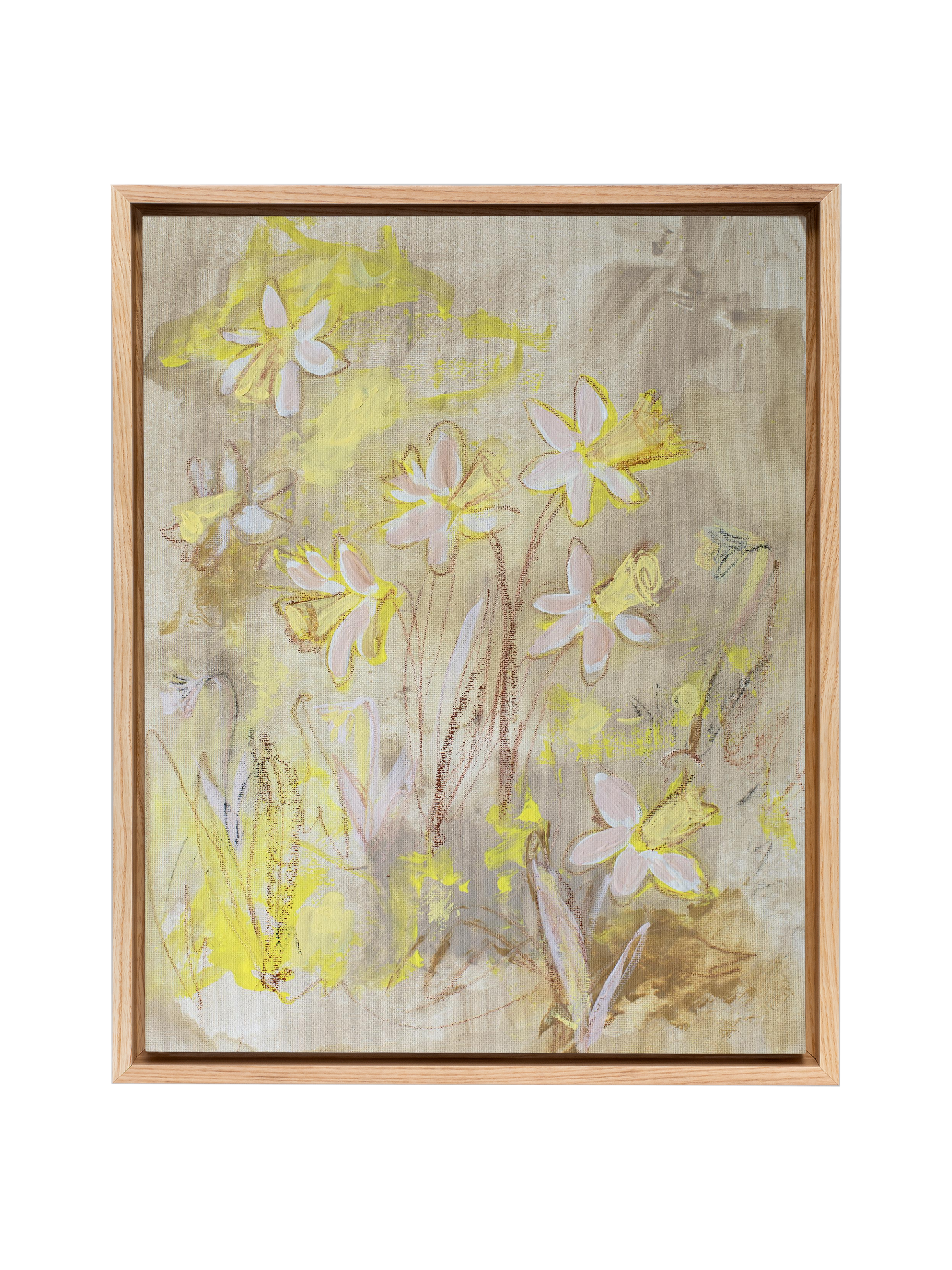 Daffodils on Straw | Canvas