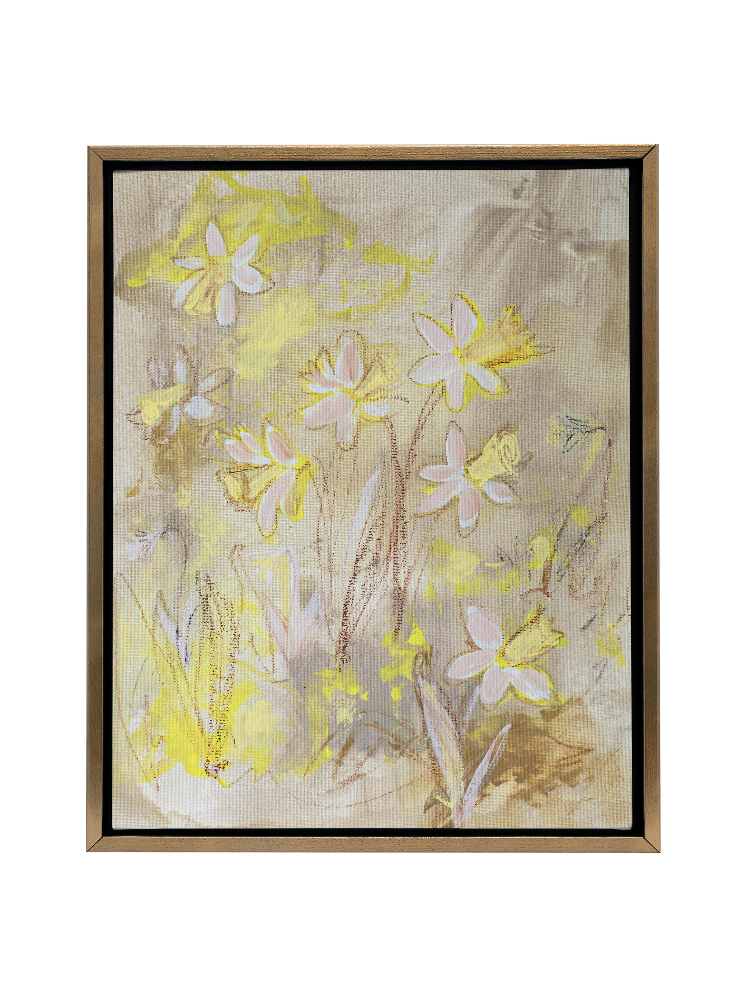 Daffodils on Straw | Canvas