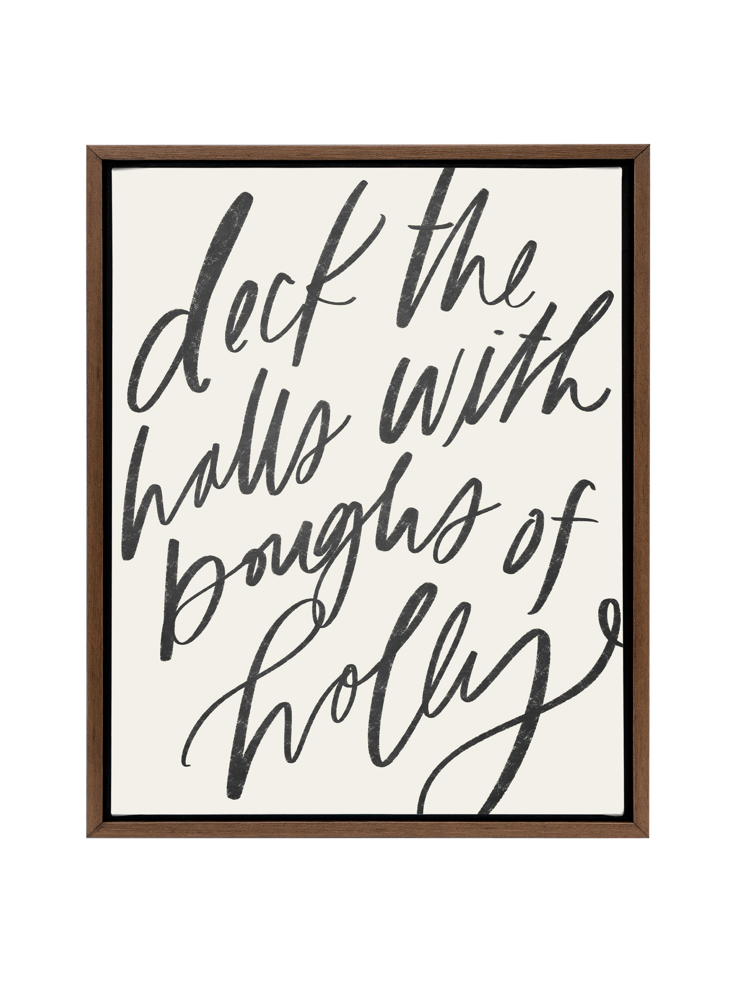 Deck the Halls | Charcoal | Canvas