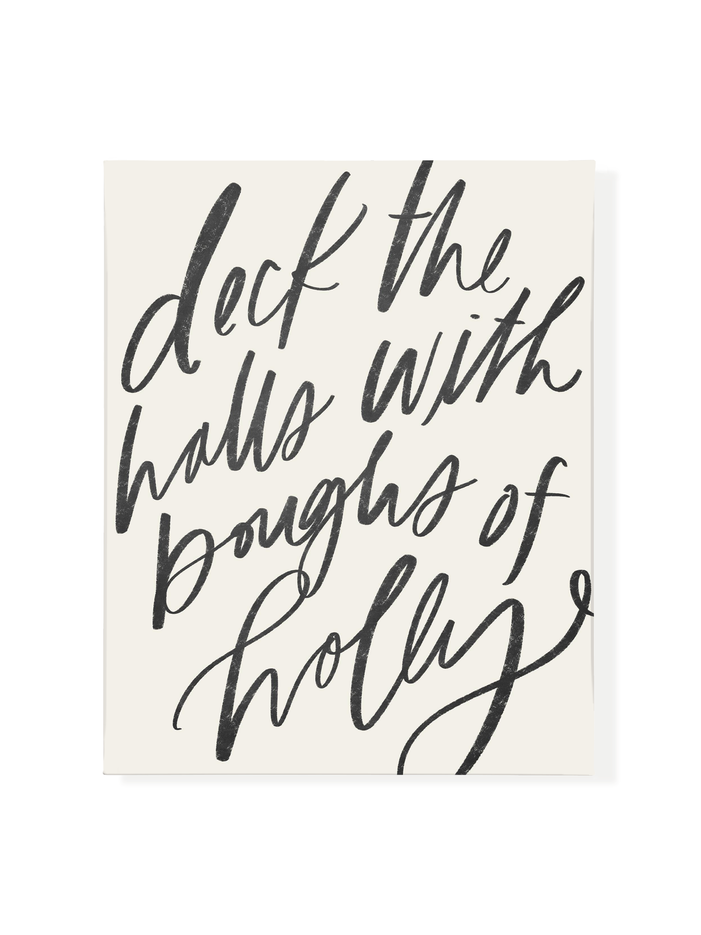 Deck the Halls | Charcoal | Canvas