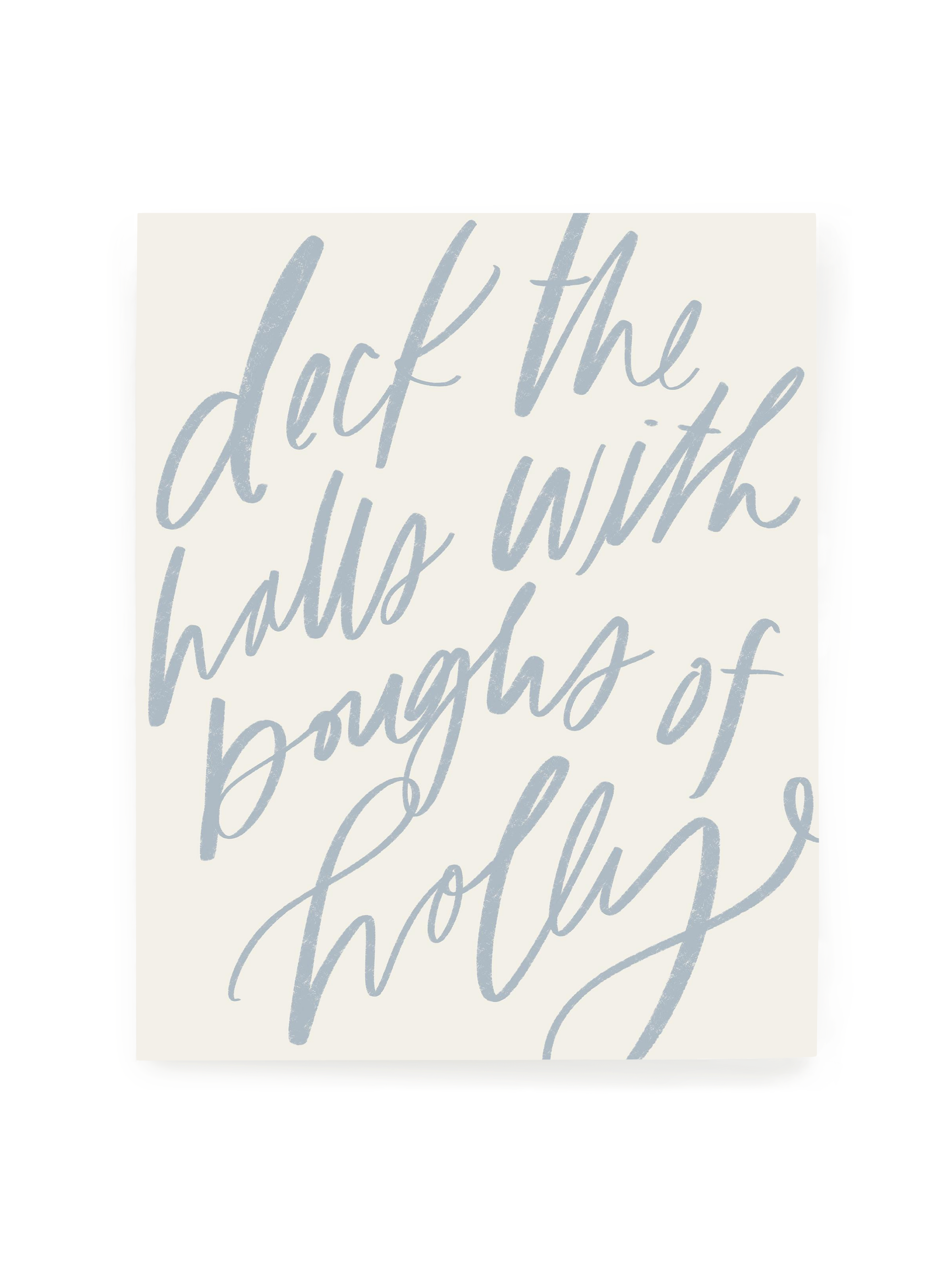Deck the Halls | Dusty Blue | Art Print