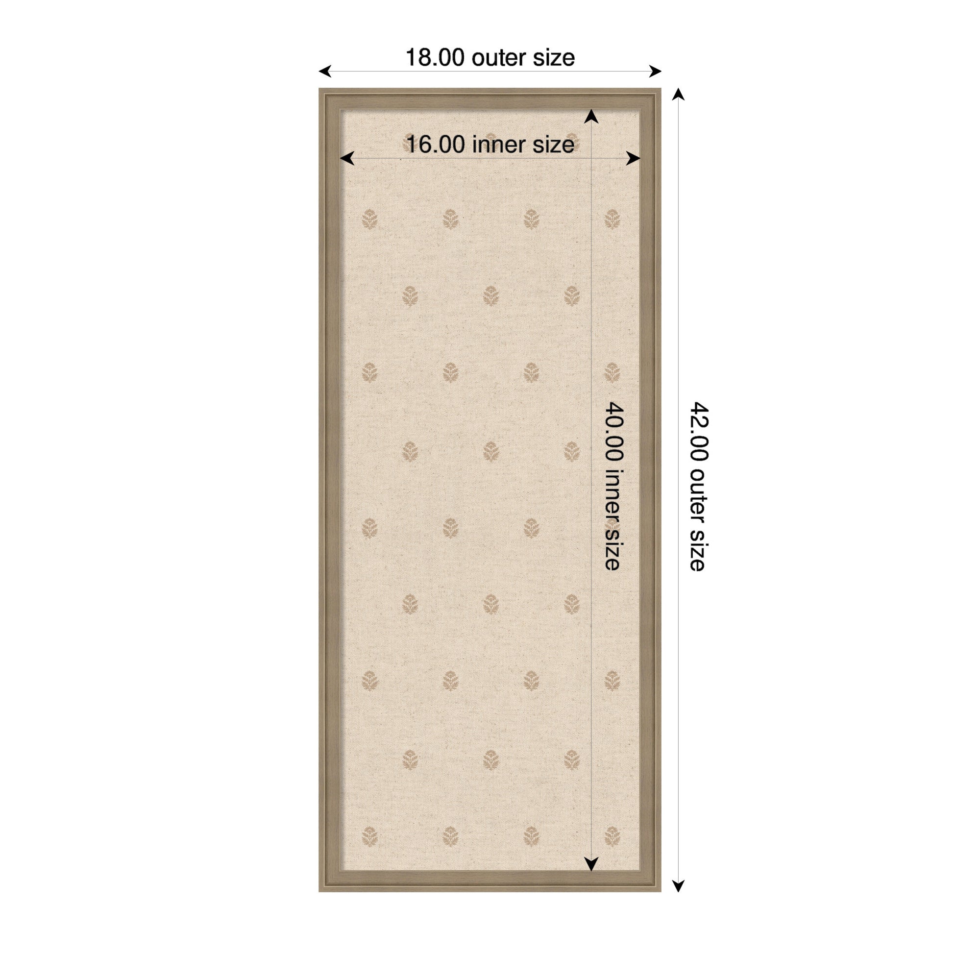 Pinboard Beige Botanical Block Print