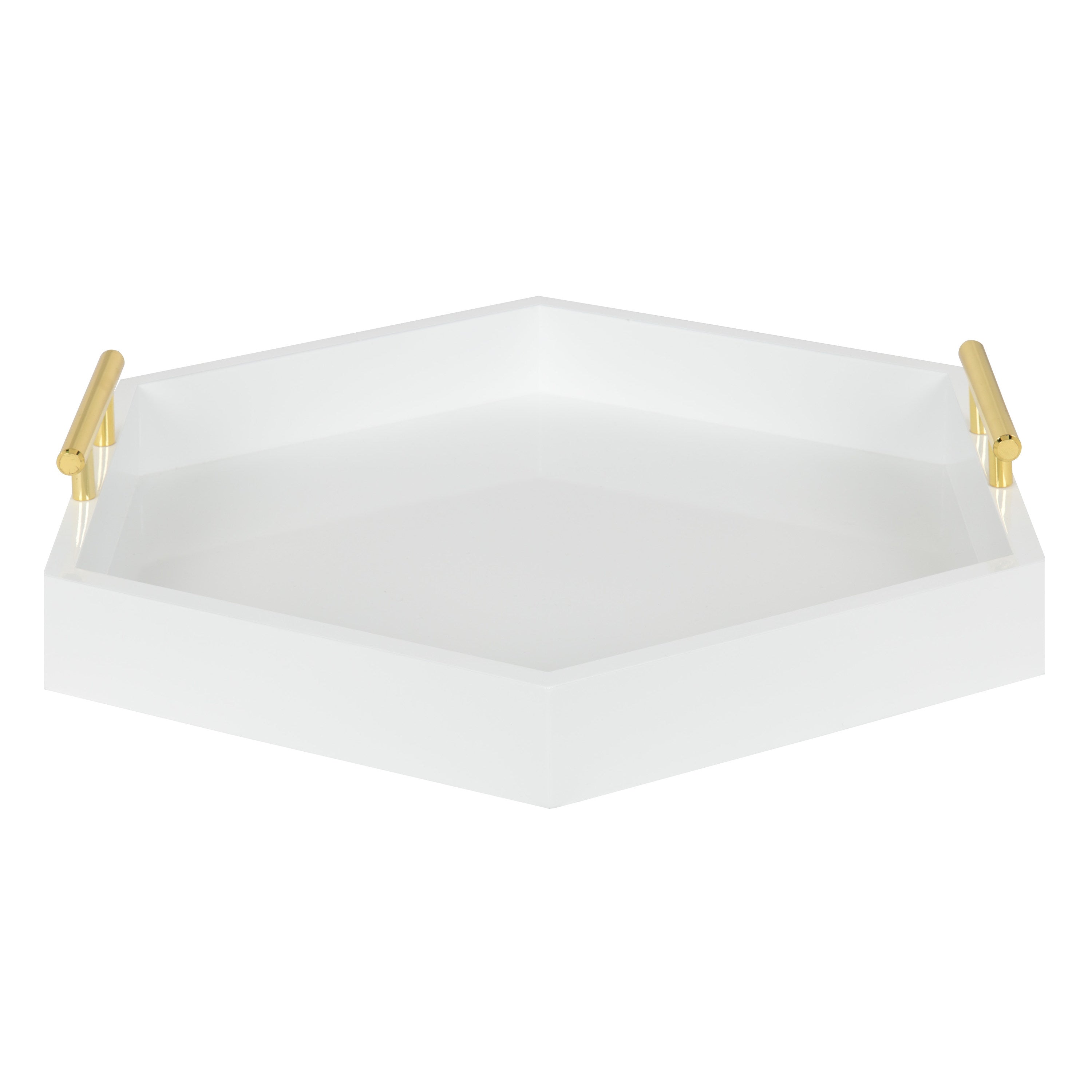 Lipton Hexagon Decorative Tray with Metal Handles