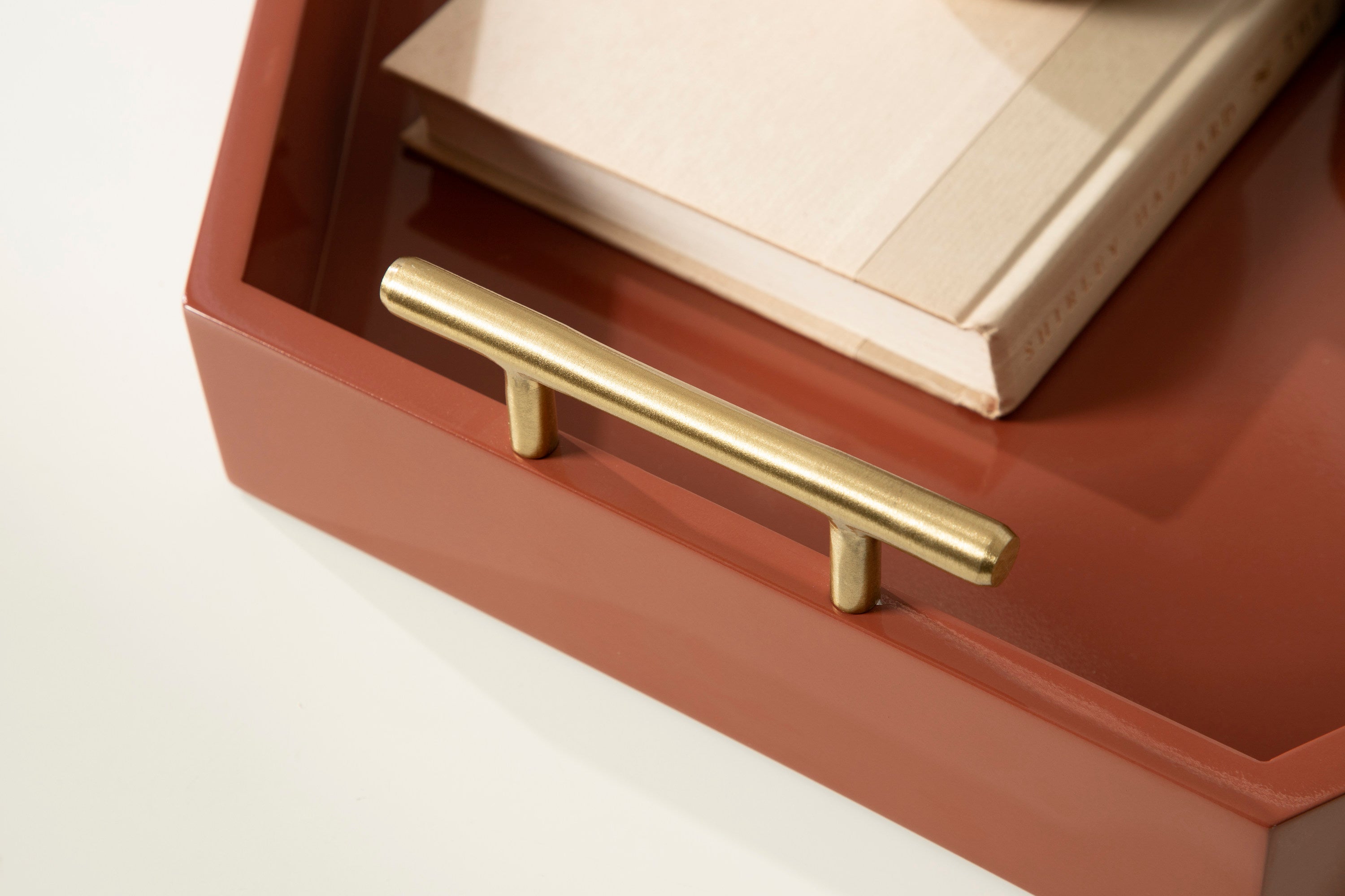 Lipton Hexagon Decorative Tray with Metal Handles