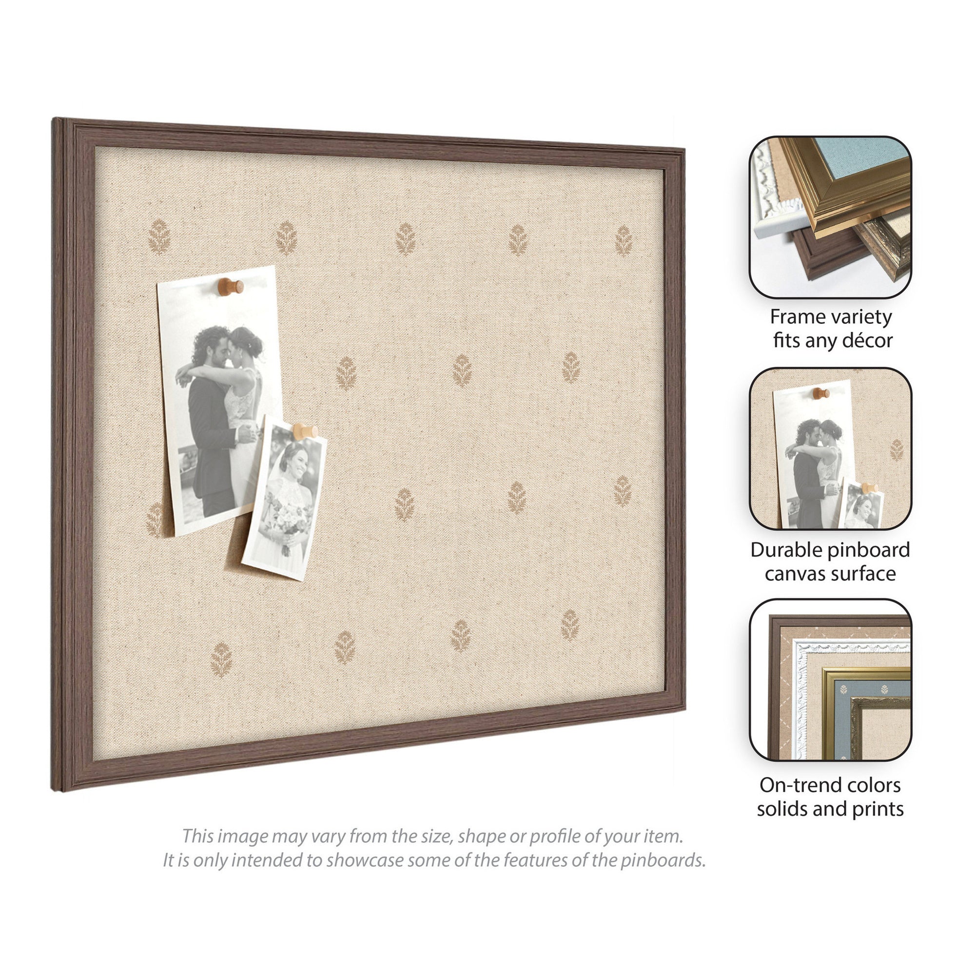 Pinboard Beige Botanical Block Print