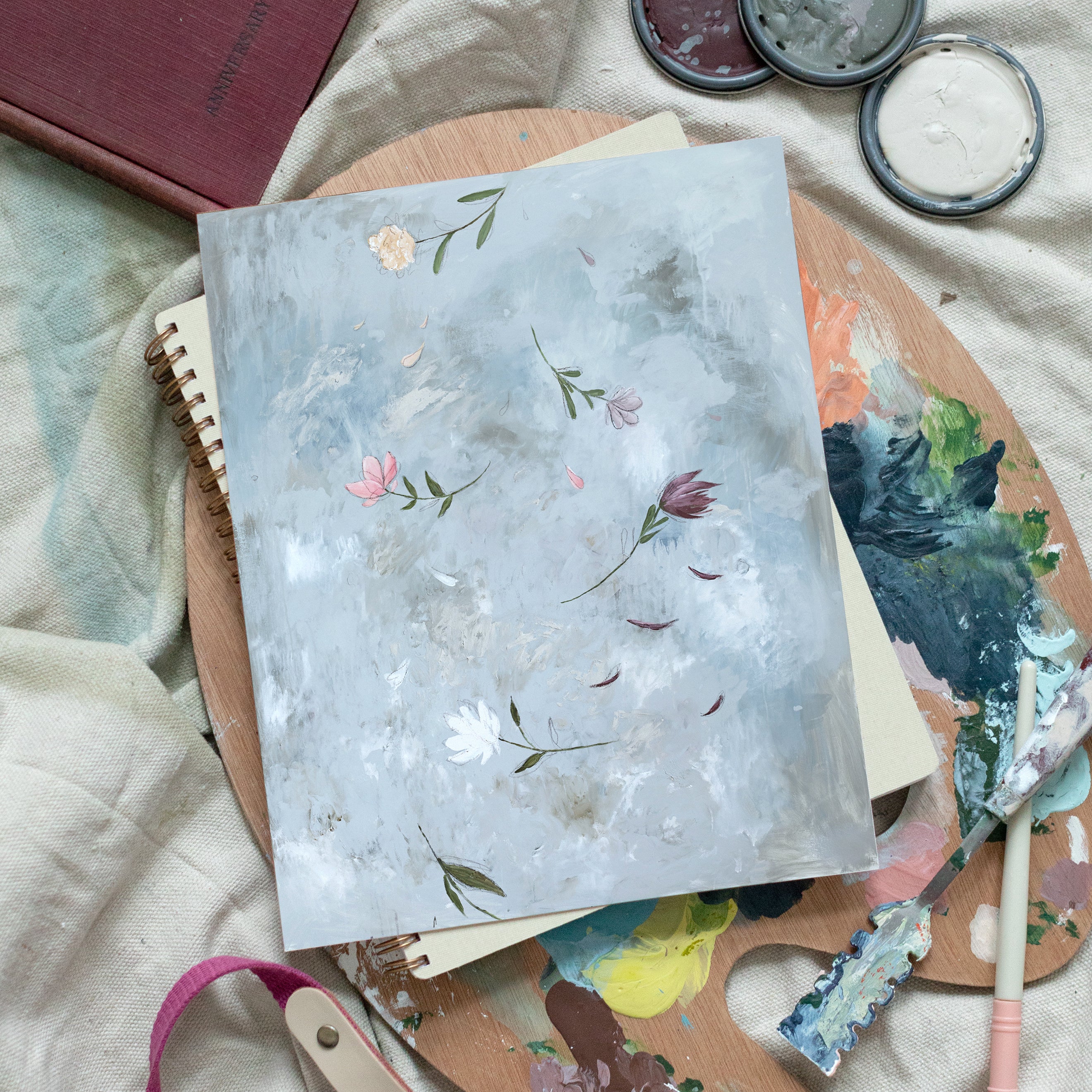 Flower Shower Canvas Wall Art