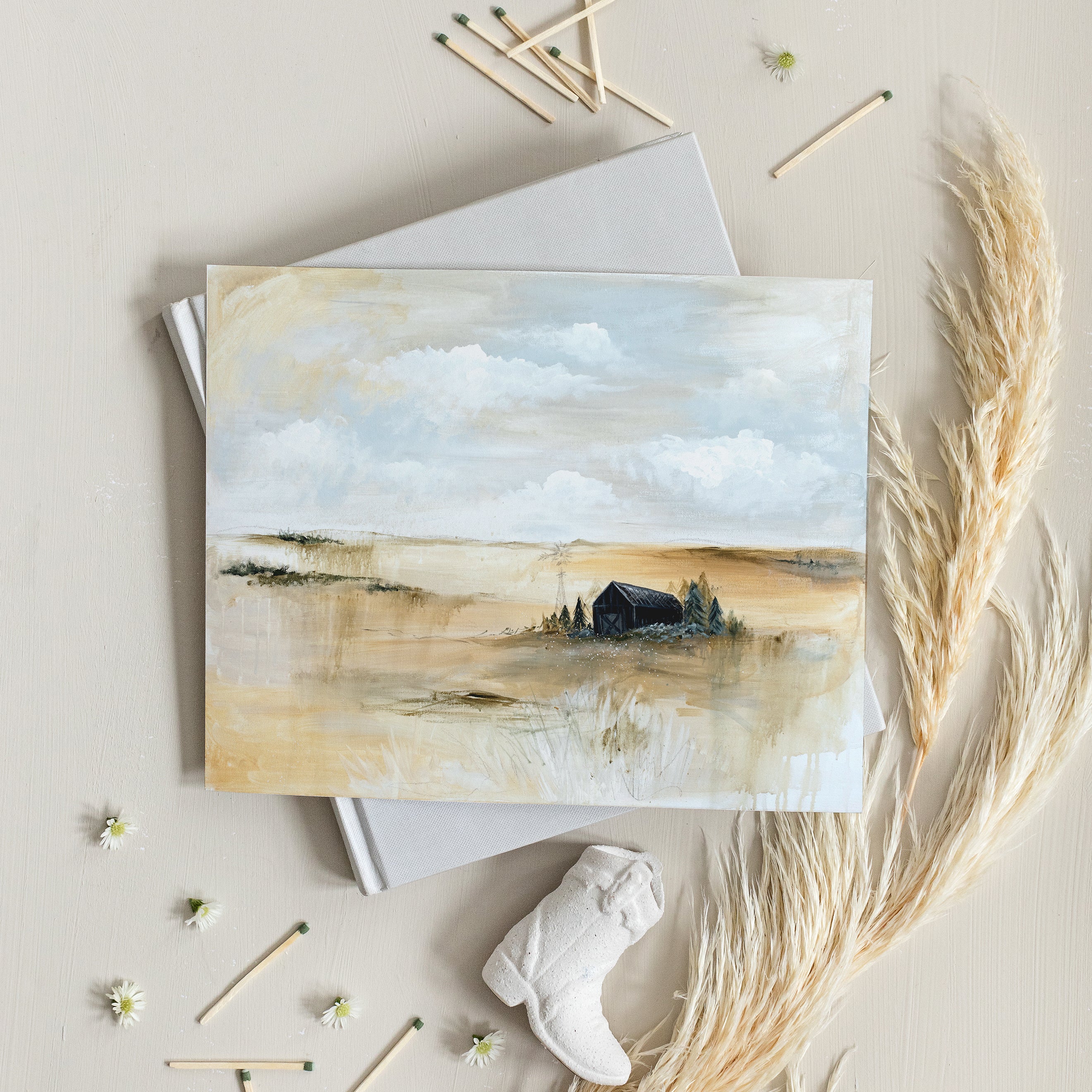 Little Black Barn Canvas Wall Art