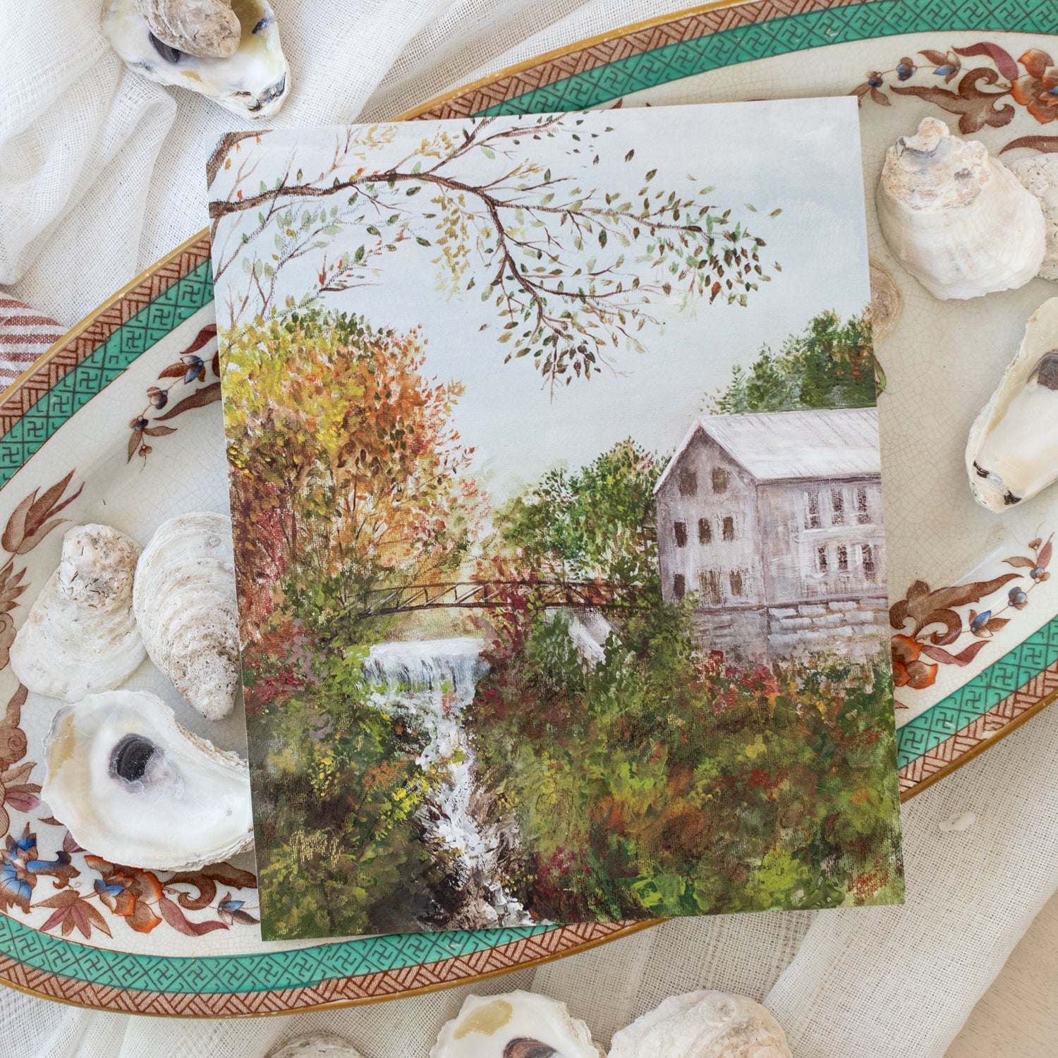 Fall at the Mill Canvas Wall Art