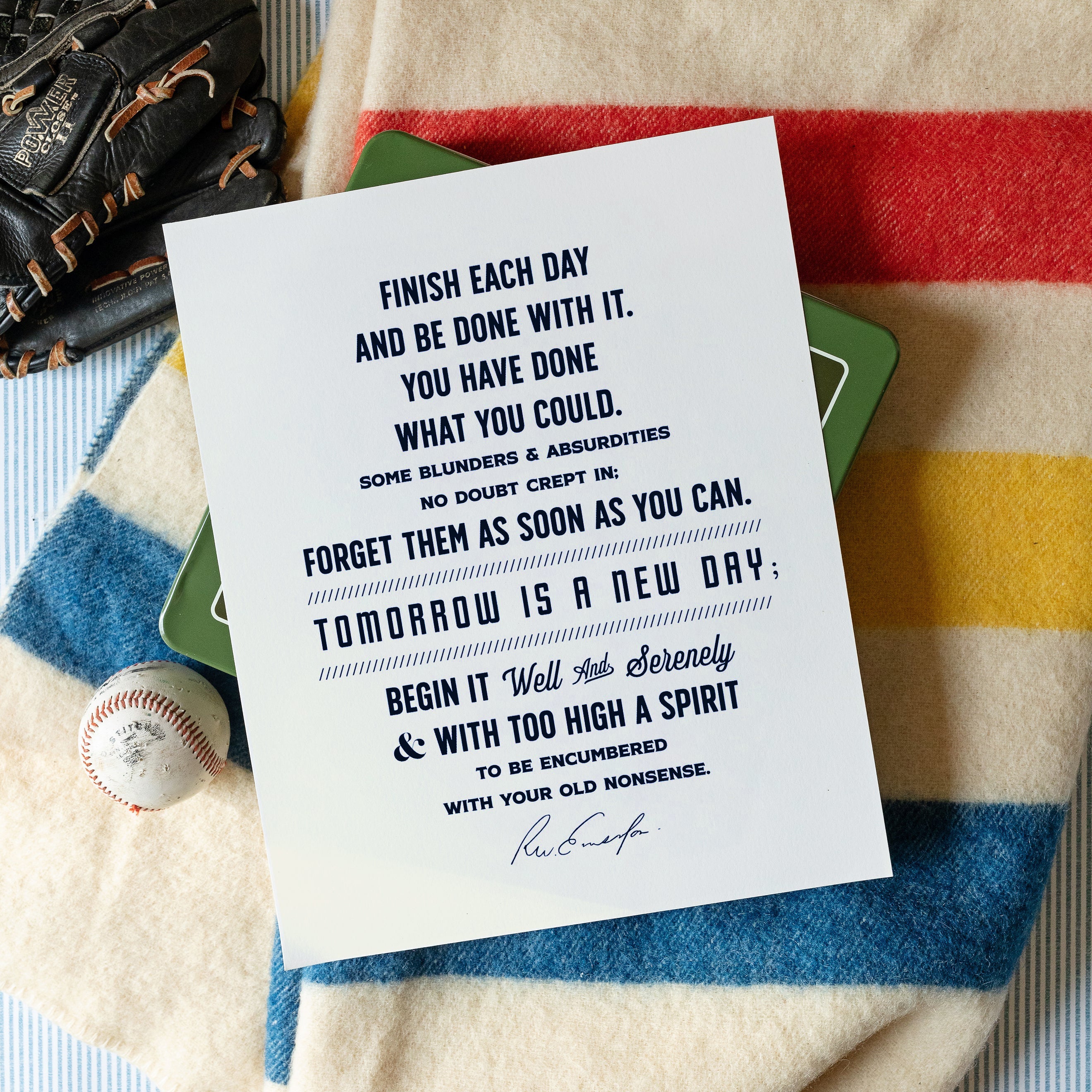 Finish Each Day in Type Canvas Wall Art