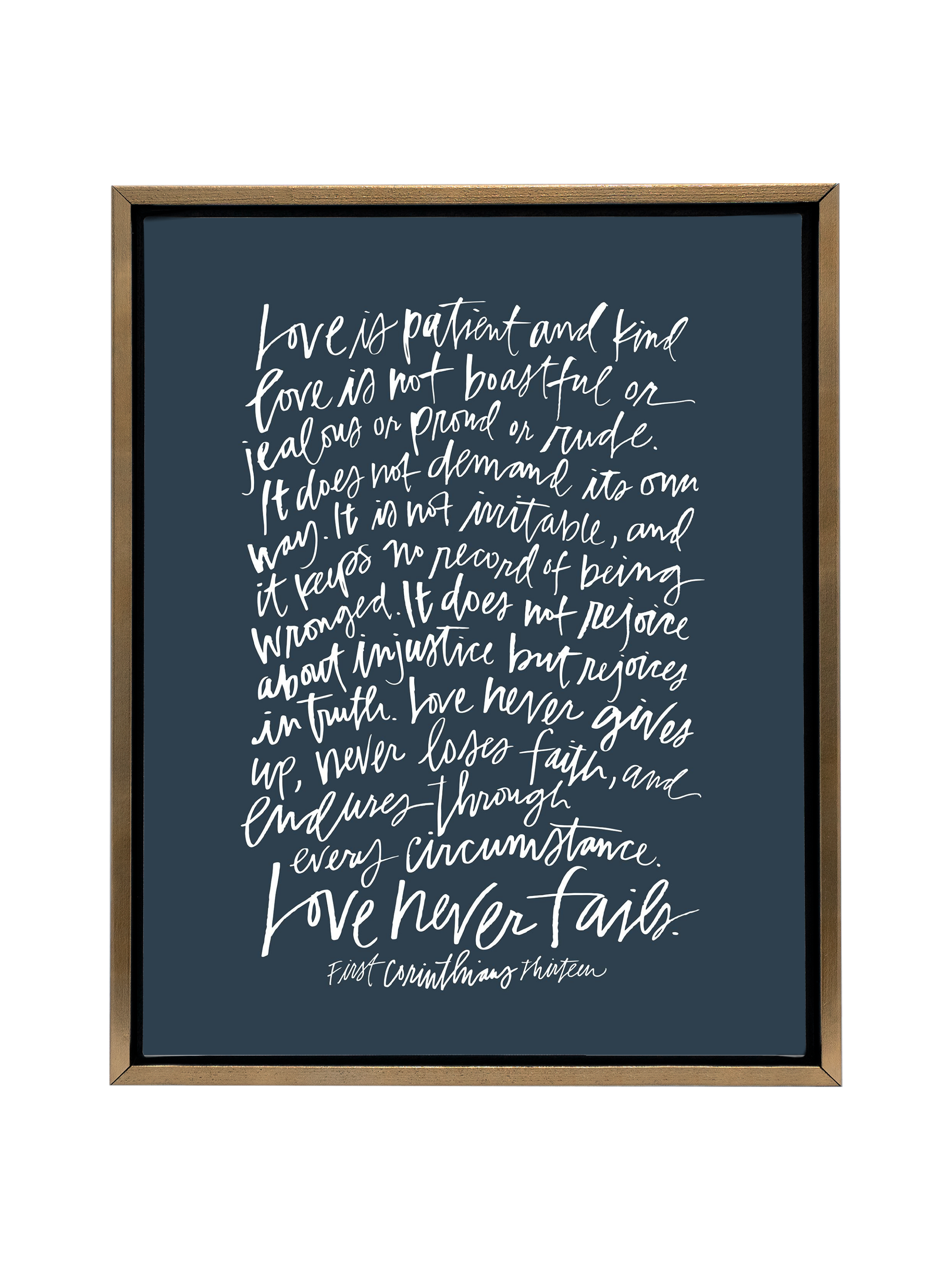 First Corinthians | Interior Navy | Canvas