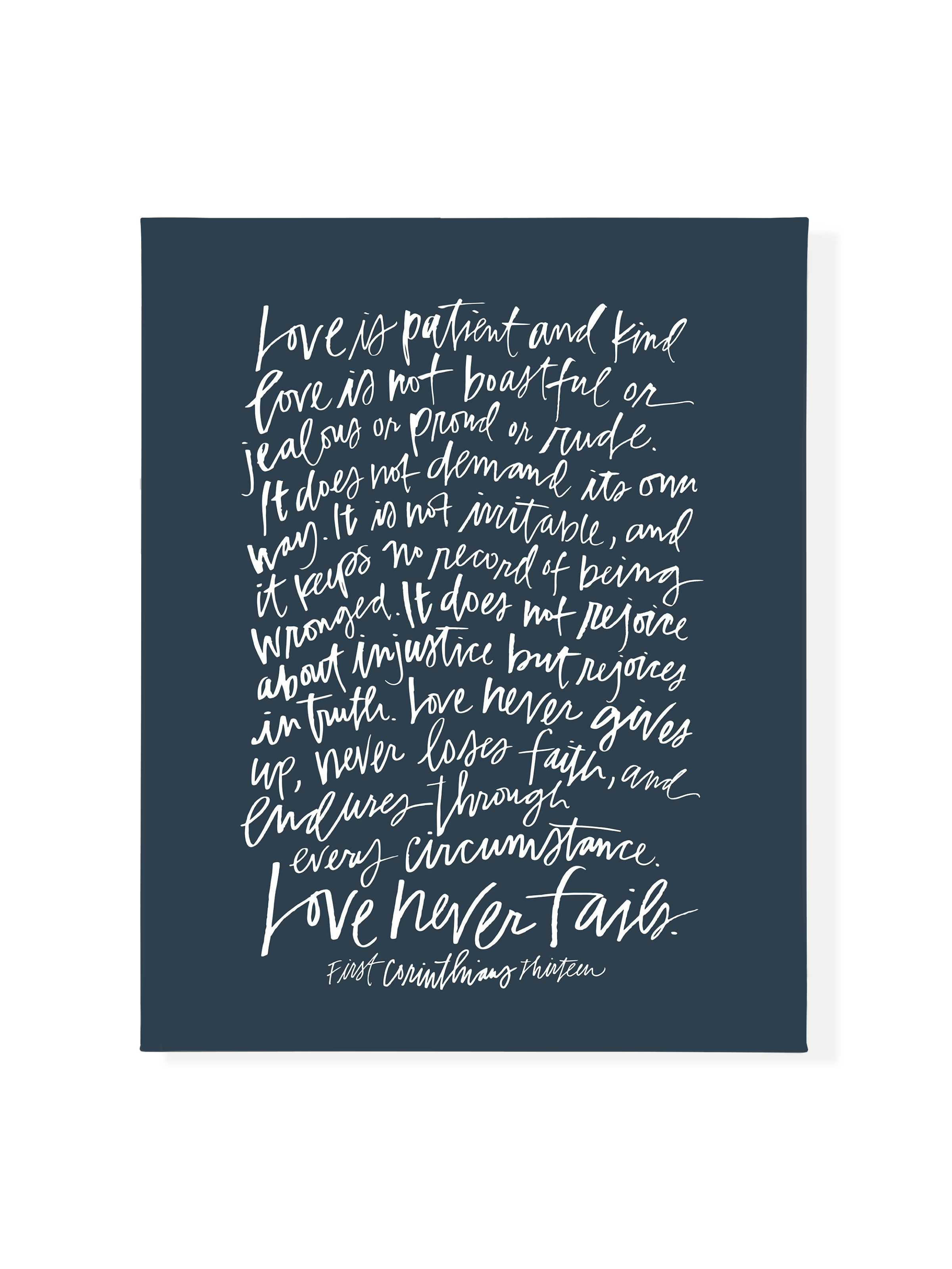 First Corinthians | Interior Navy | Canvas