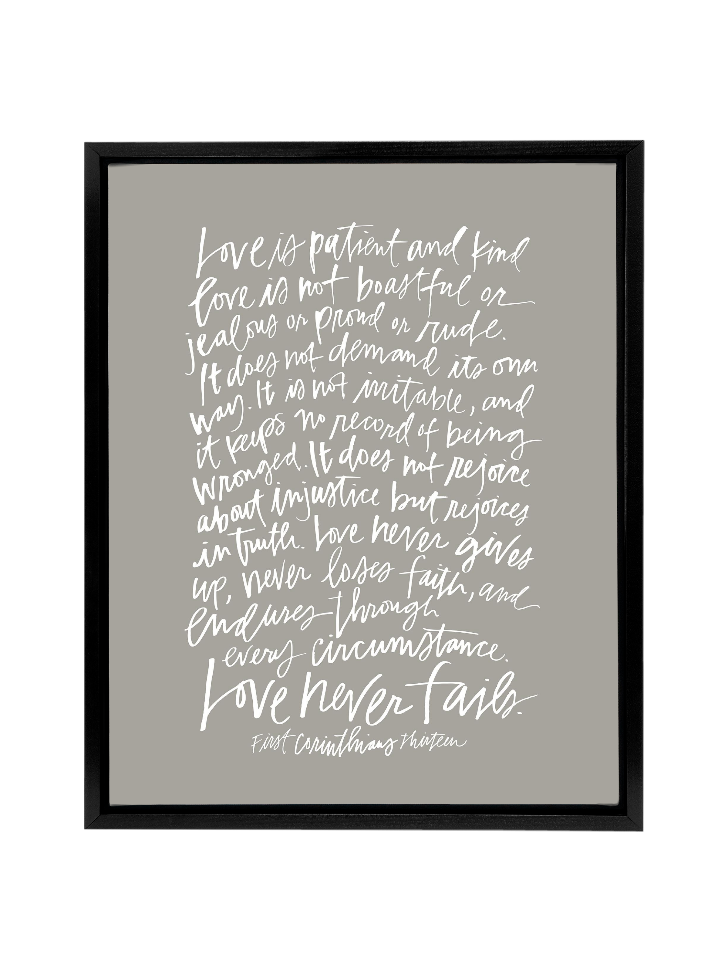 First Corinthians | Warm Grey | Canvas
