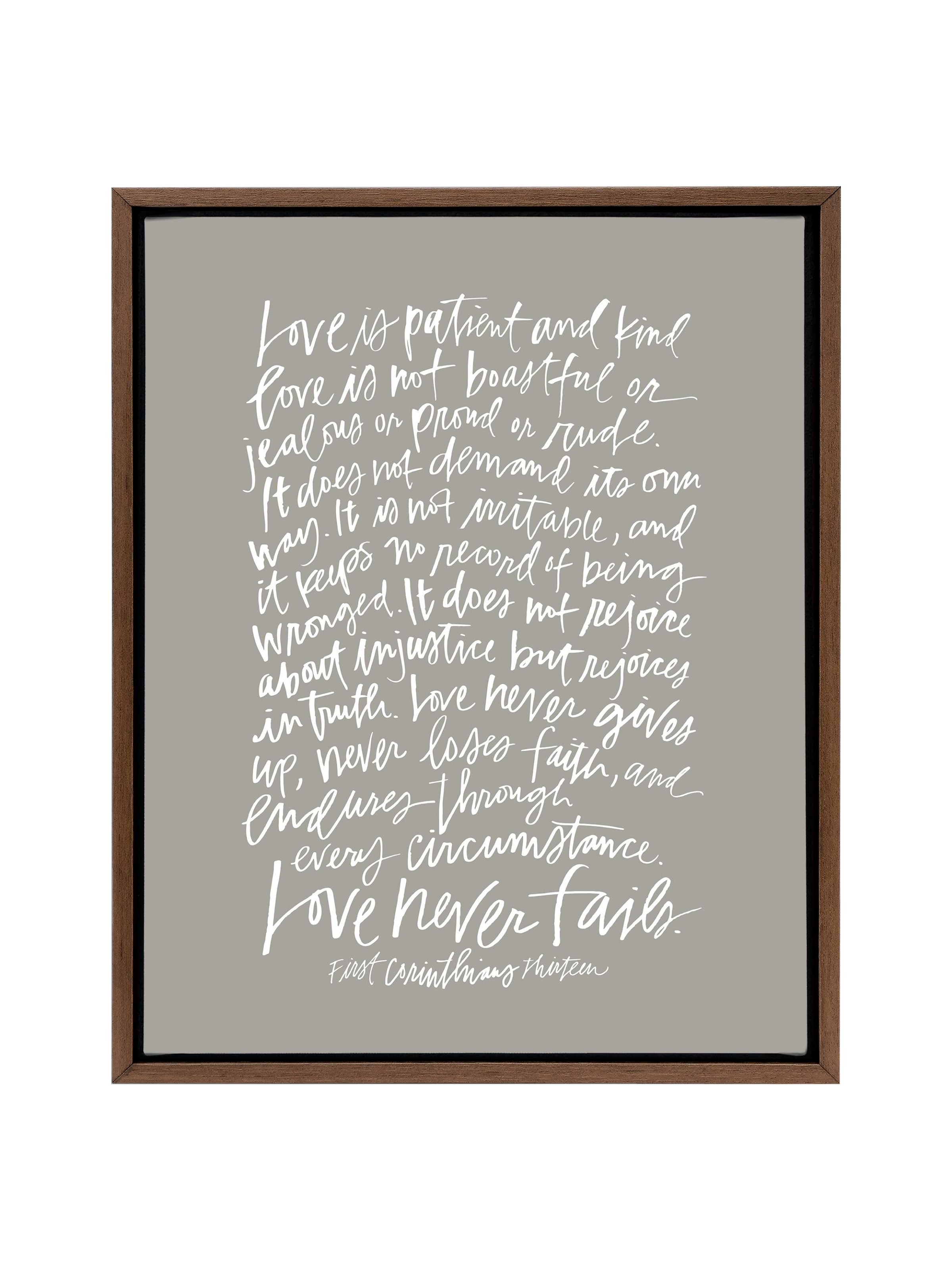 First Corinthians | Warm Grey | Canvas