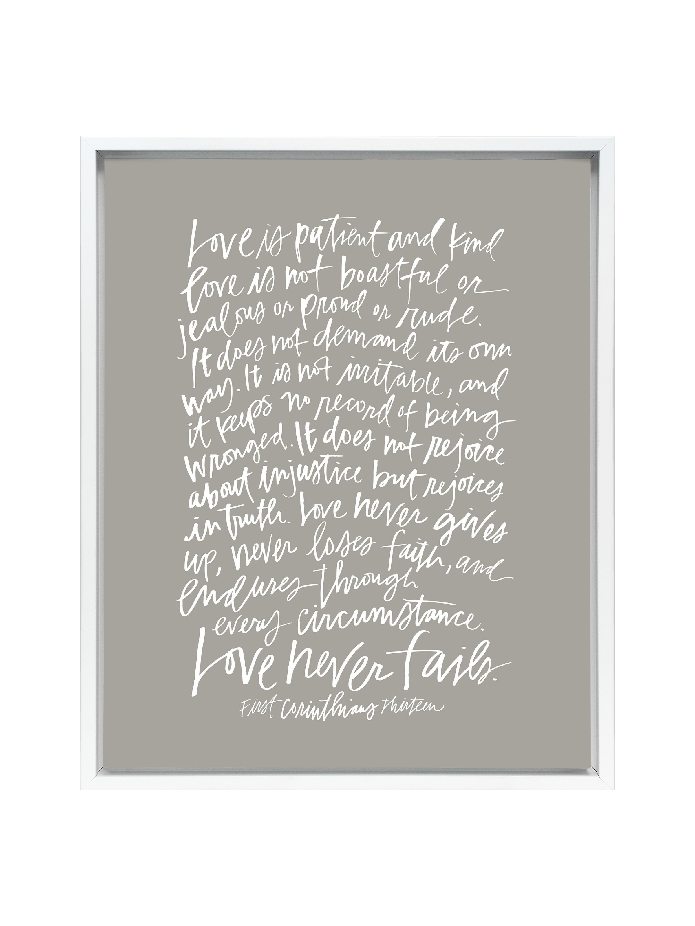 First Corinthians | Warm Grey | Canvas