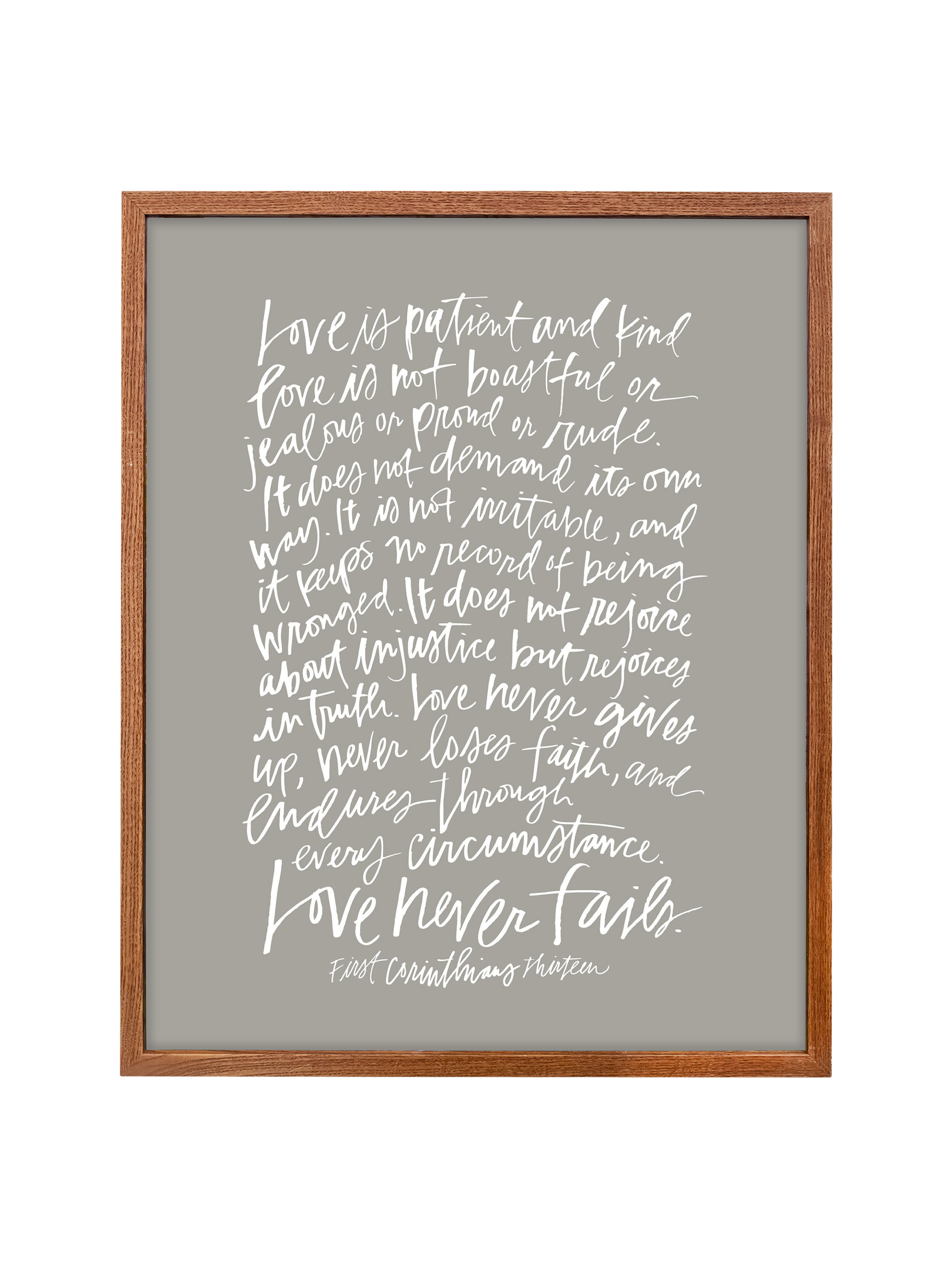 First Corinthians | Warm Grey | Canvas