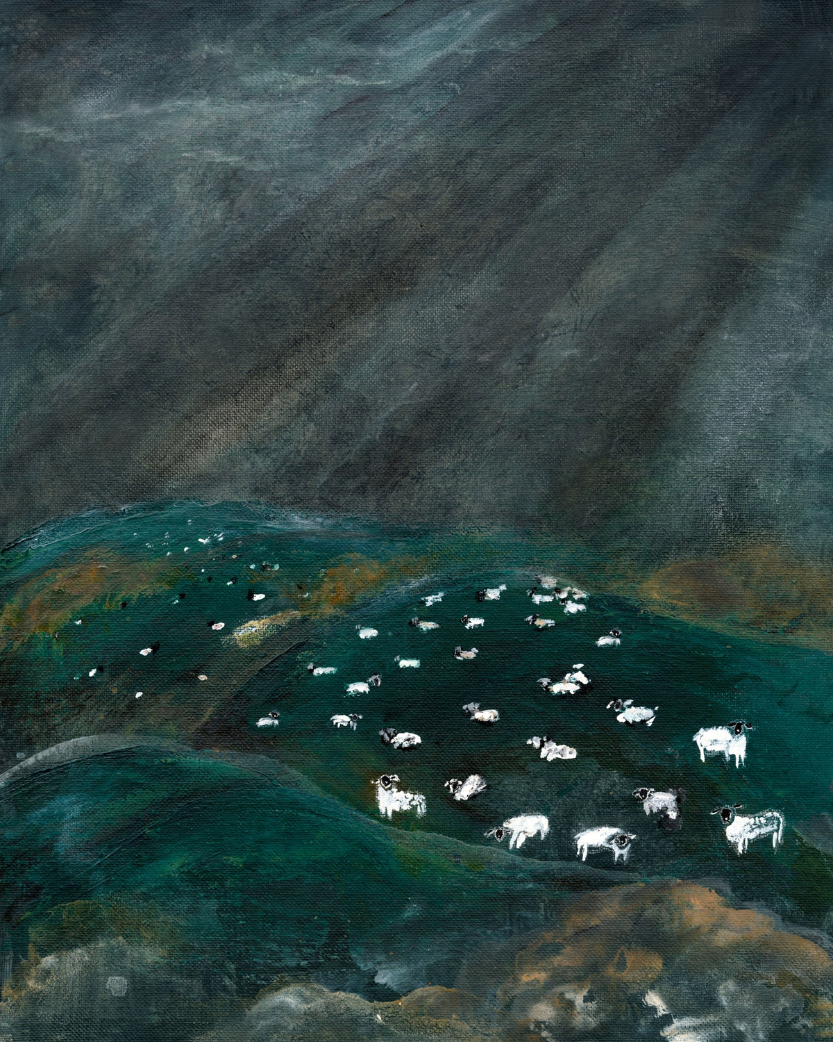 Flocks By Night Canvas Wall Art
