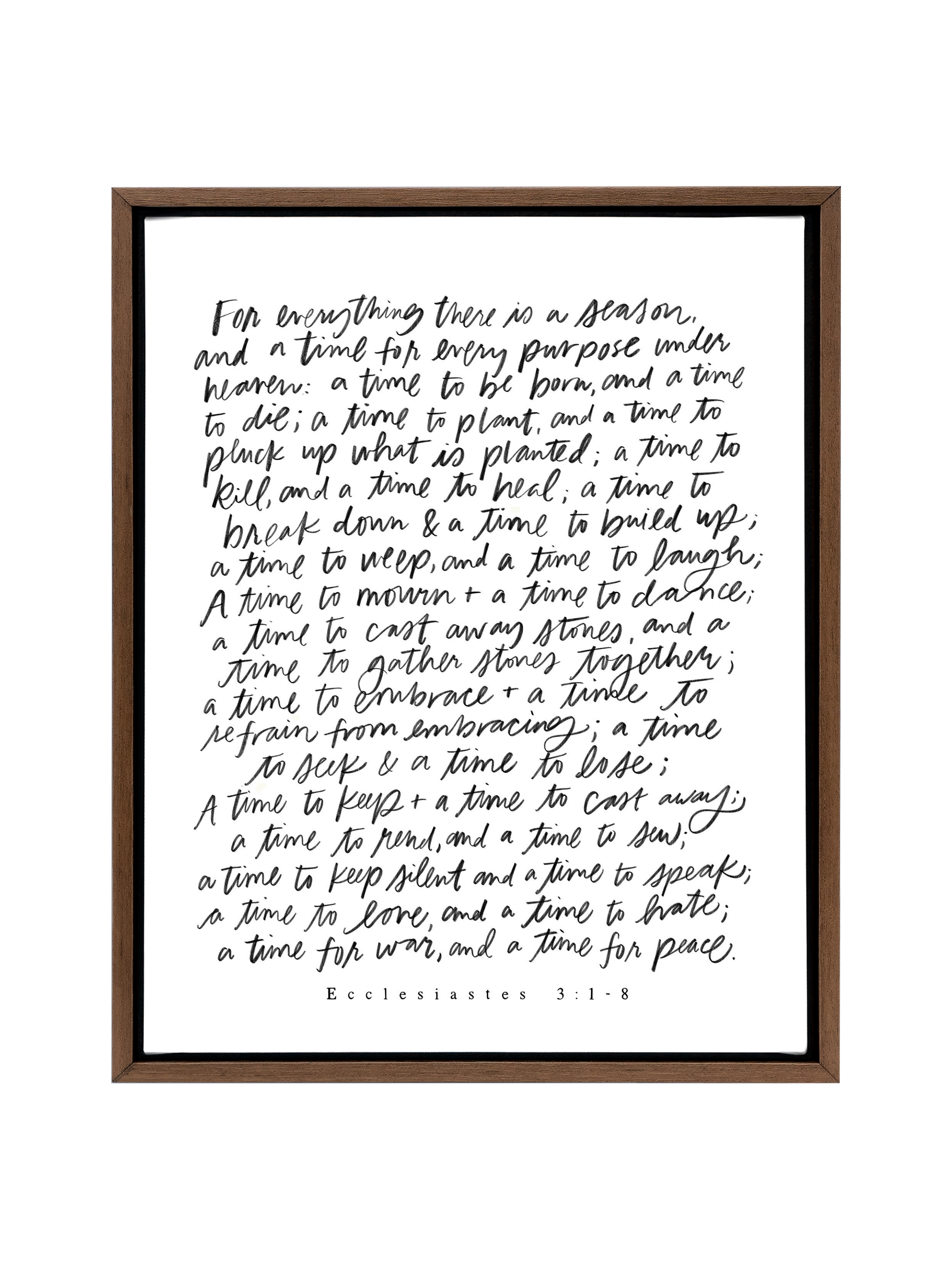 For Everything There Is A Season | Pure White | Canvas