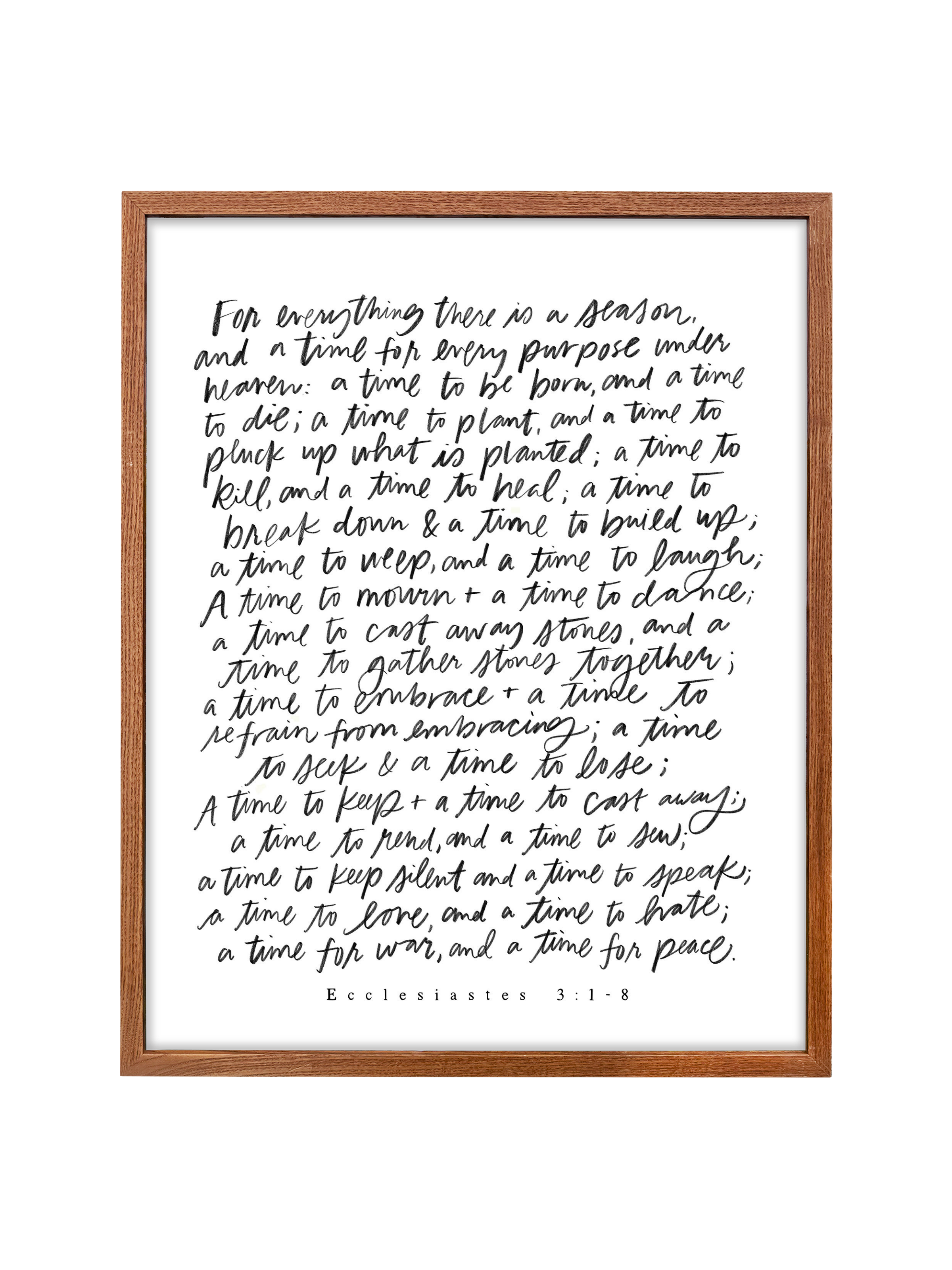 For Everything There Is A Season | Pure White | Canvas