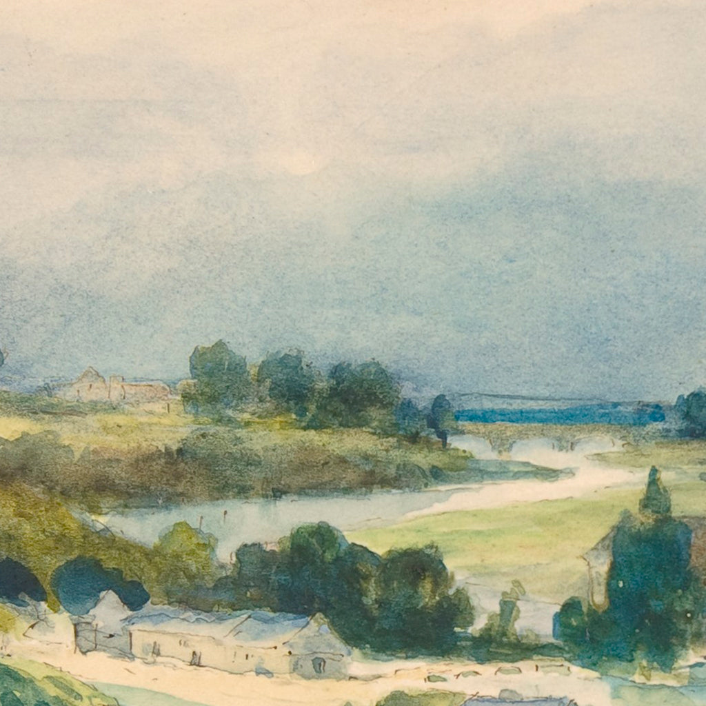 French Watercolor Landscape Luxe Art Print