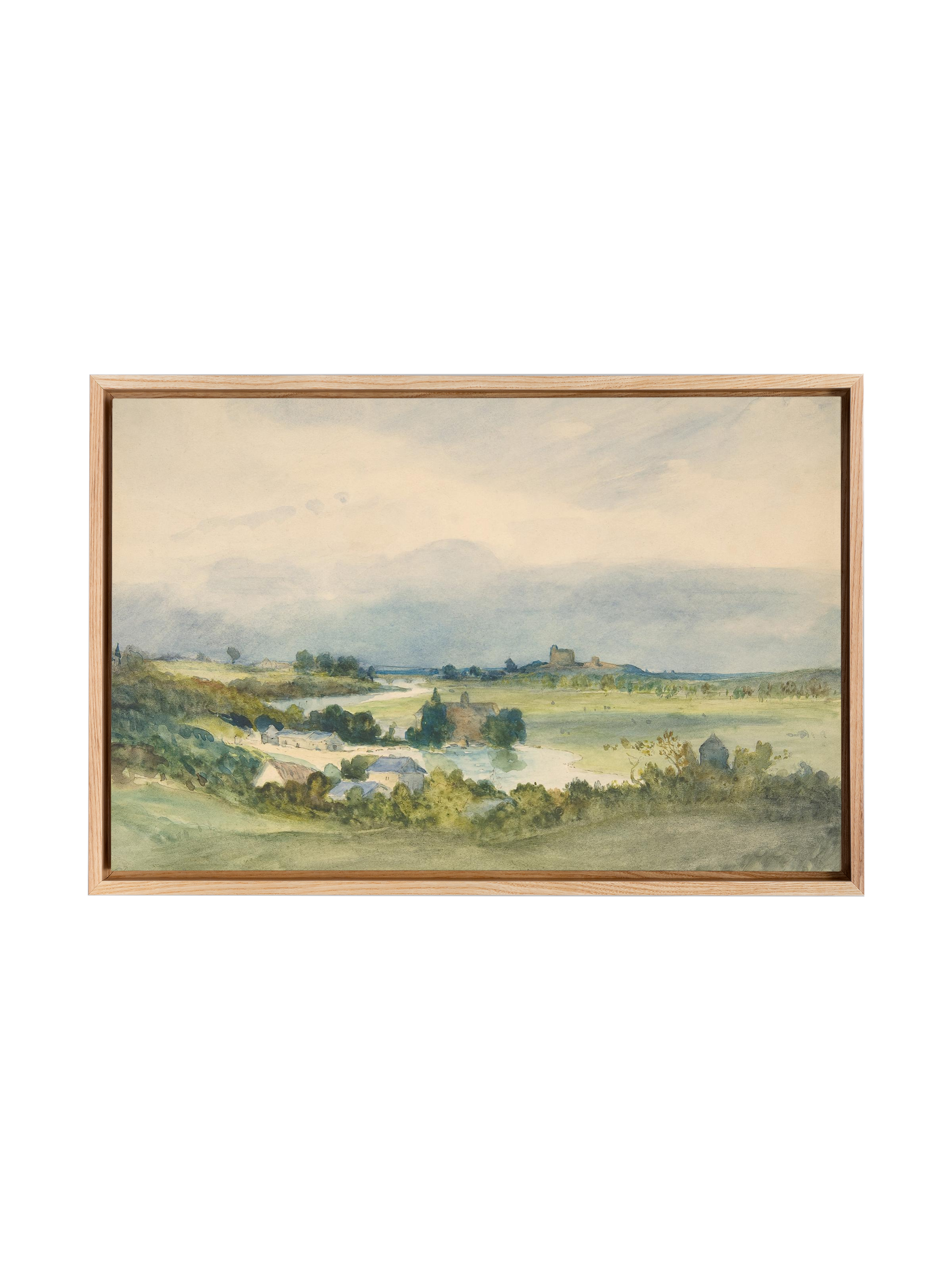 French Watercolor Landscape | Canvas