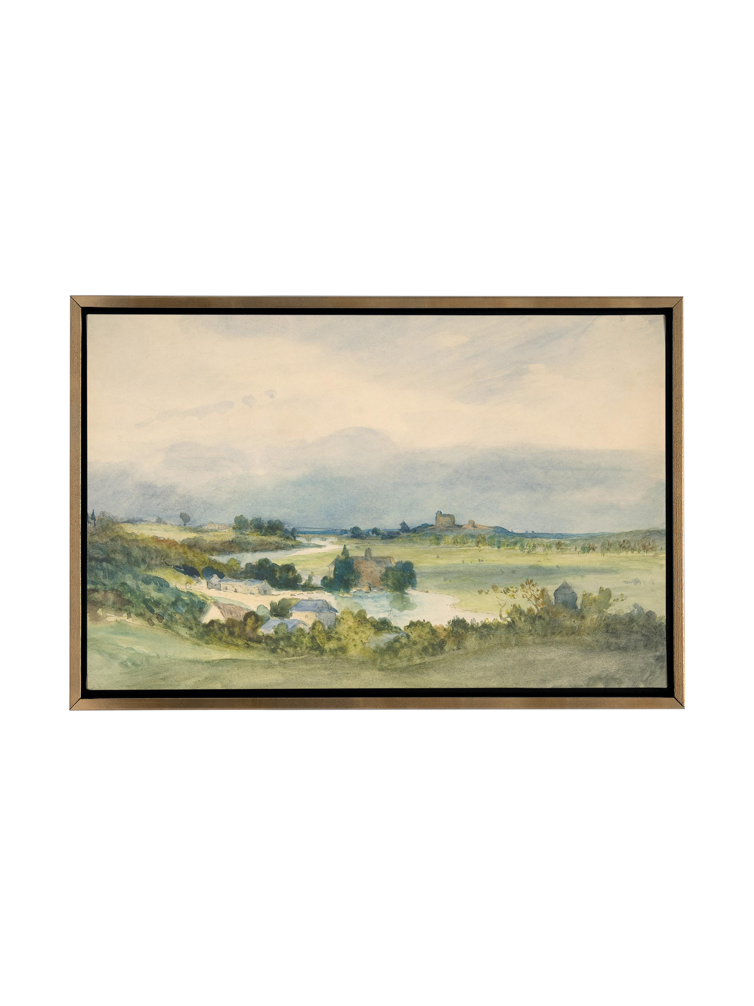 French Watercolor Landscape | Canvas