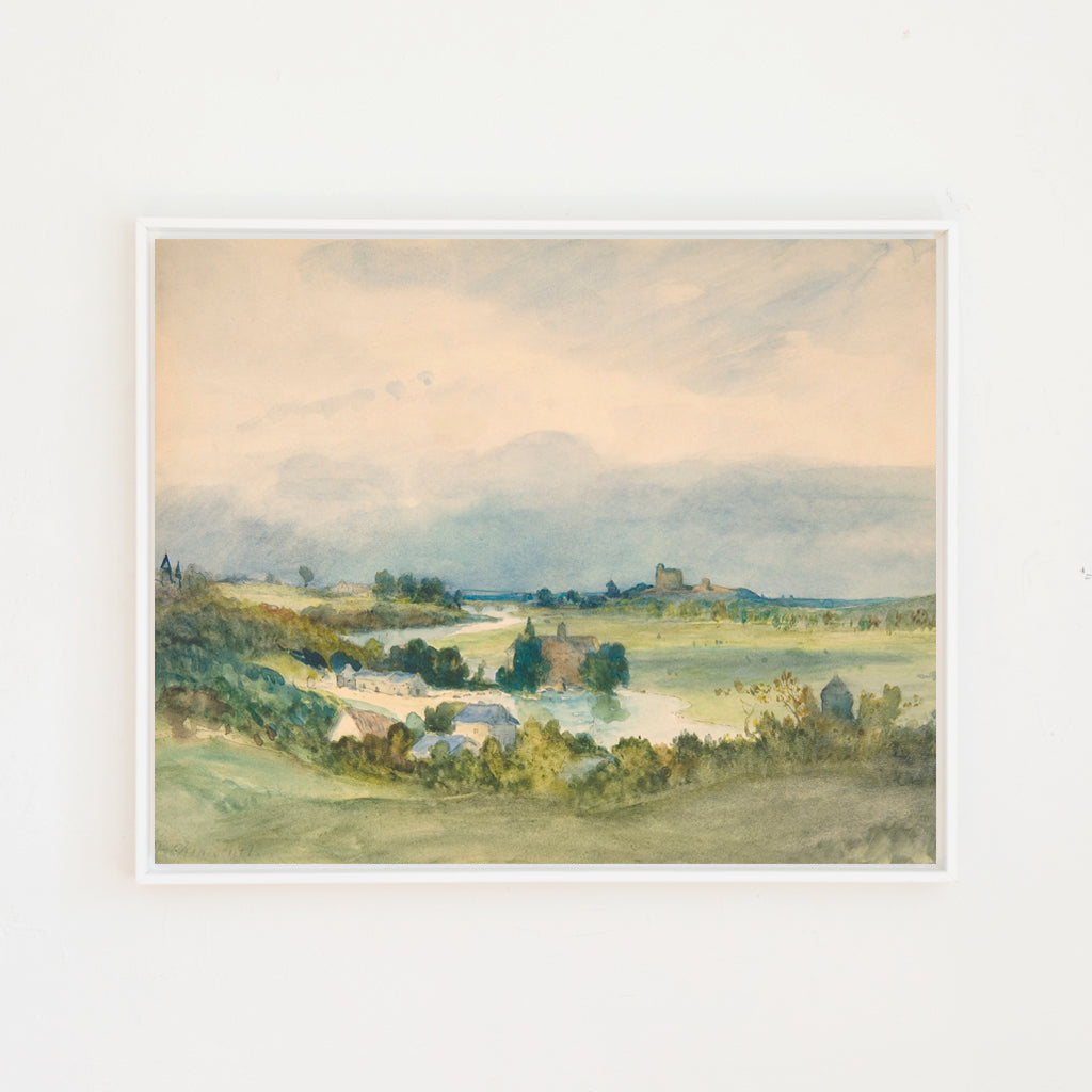 French Watercolor Landscape | Canvas