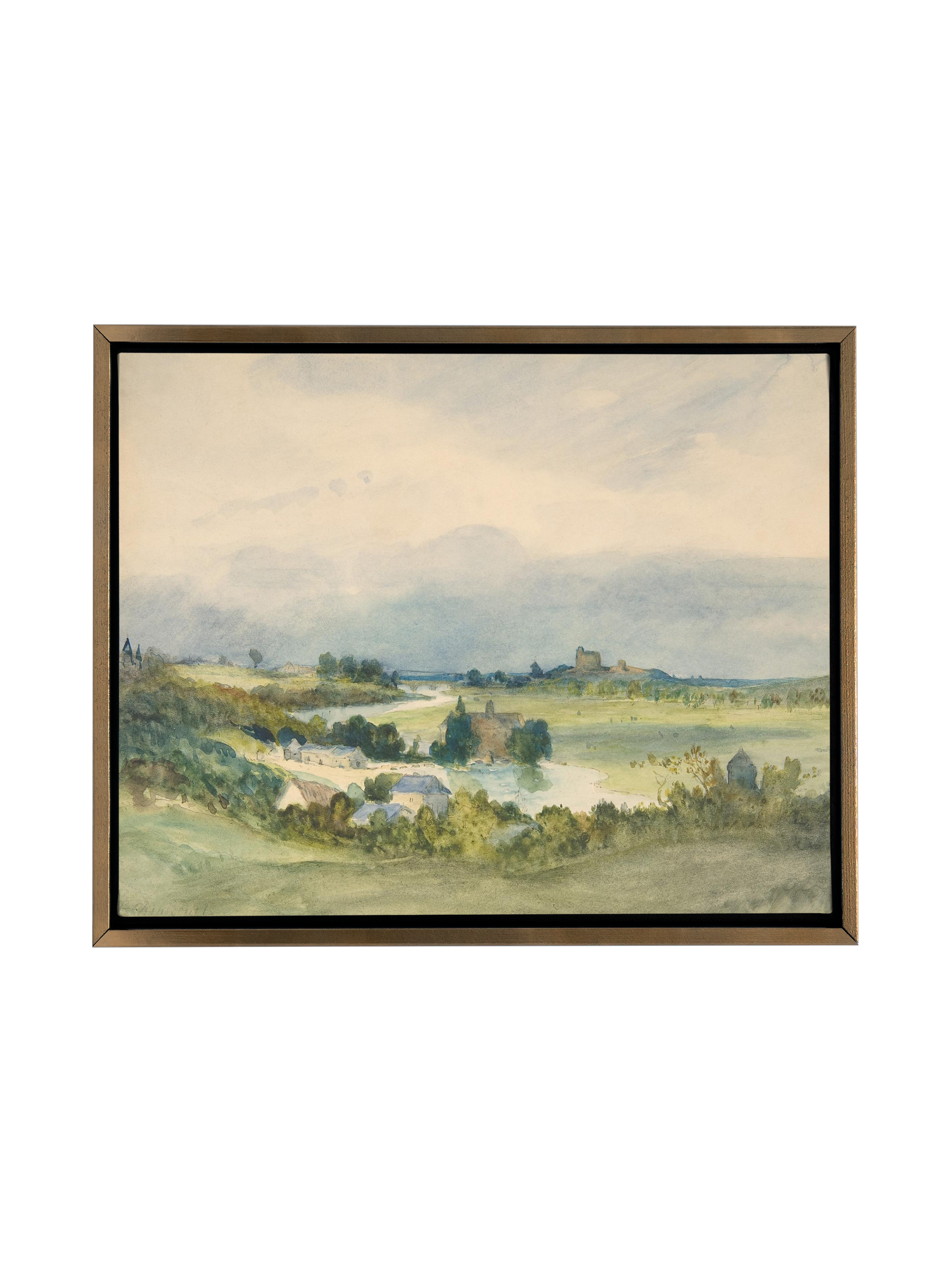 French Watercolor Landscape | Canvas