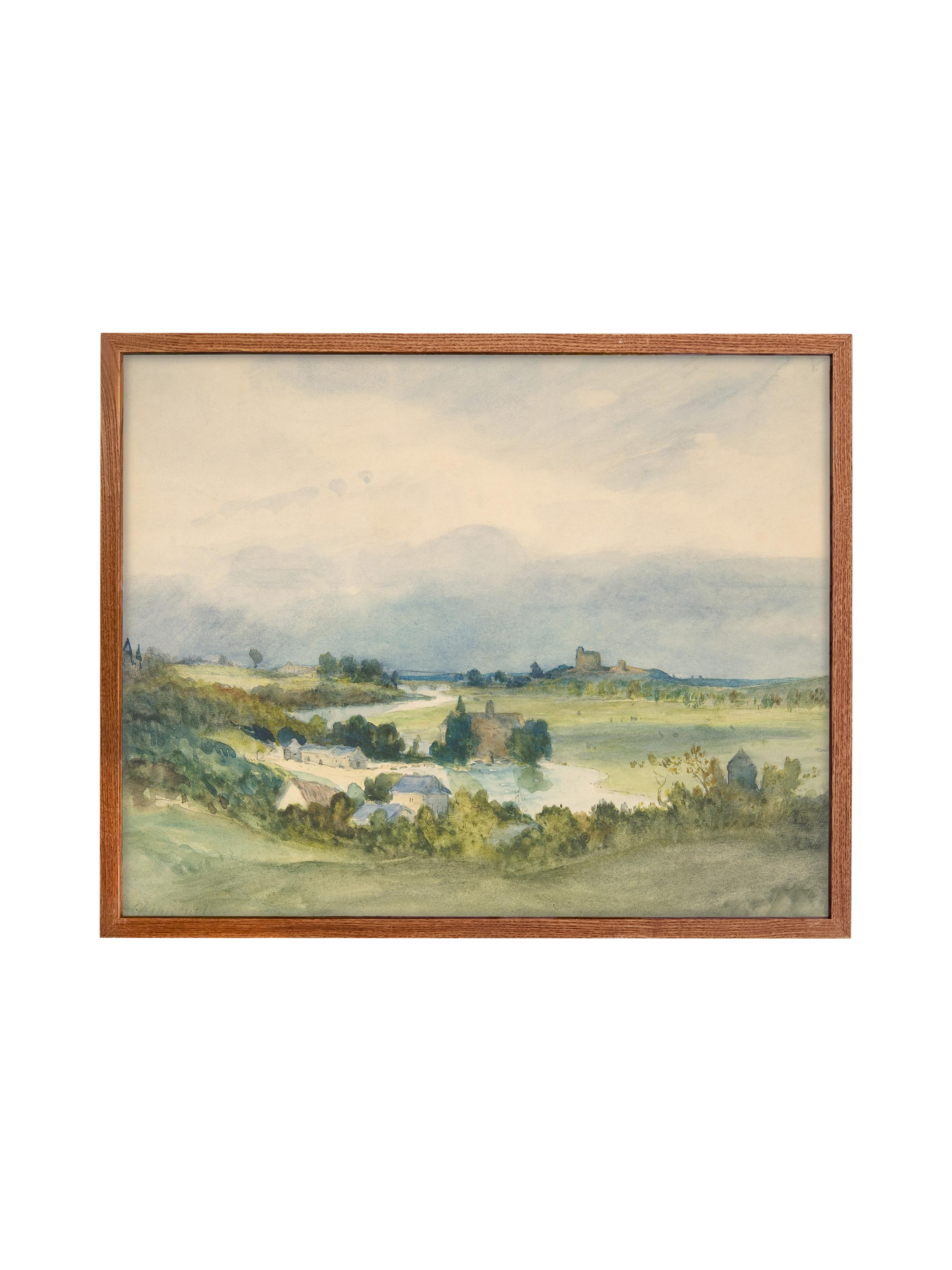 French Watercolor Landscape | Canvas