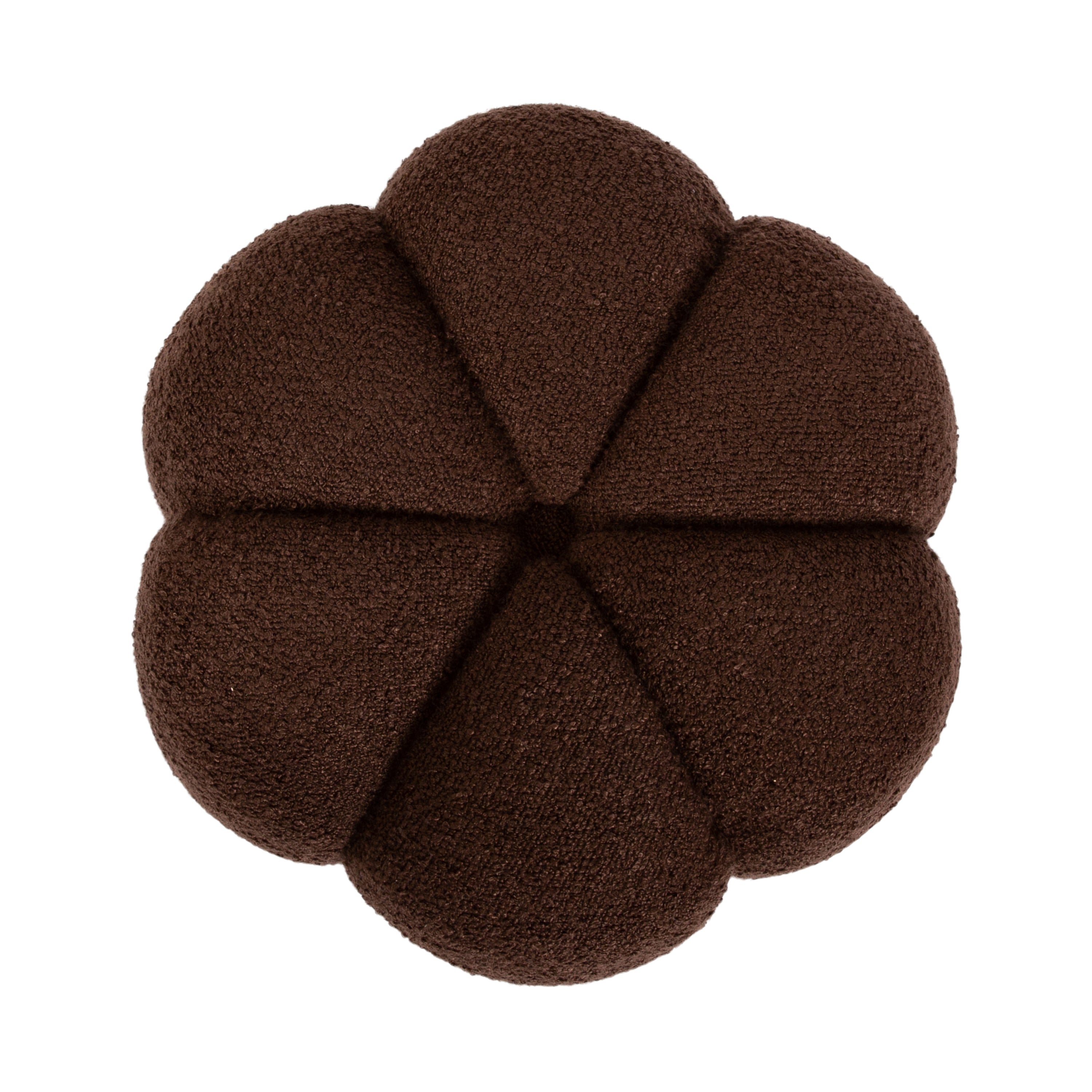 Lucida Round Tufted Ottoman Fabric and Wood