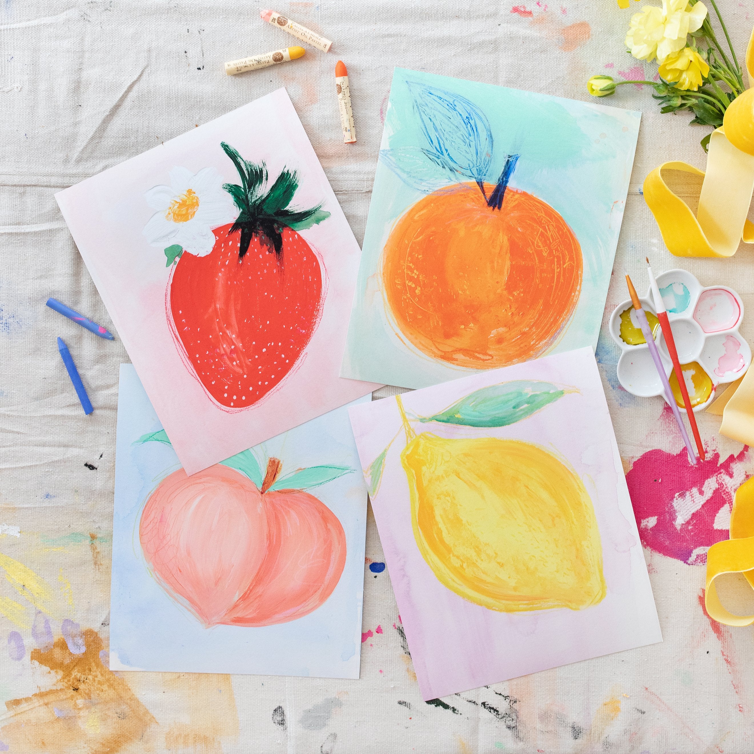 Strawberry On Blush | Canvas