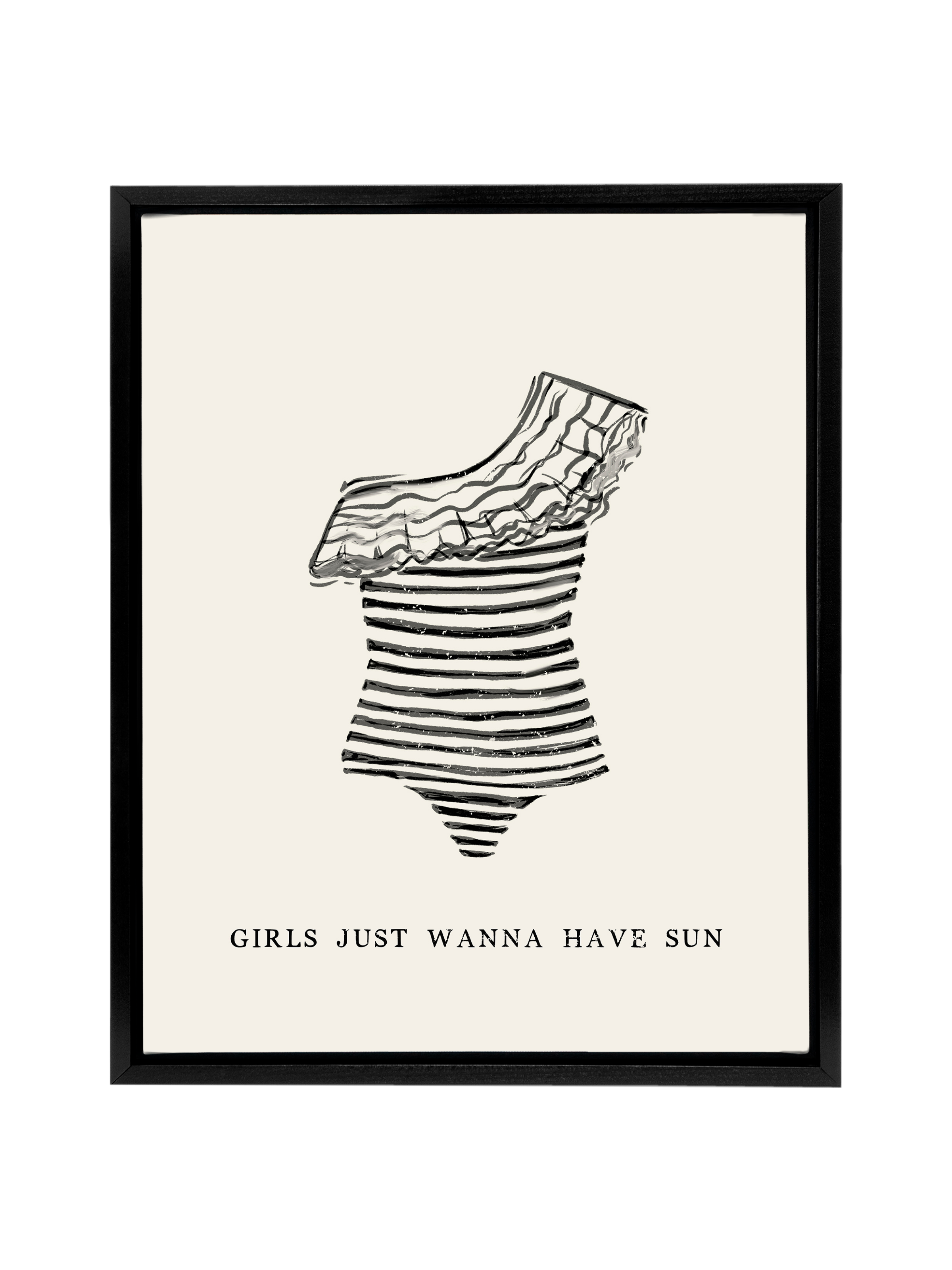 Girls Just Wanna Have Sun | Black | Canvas