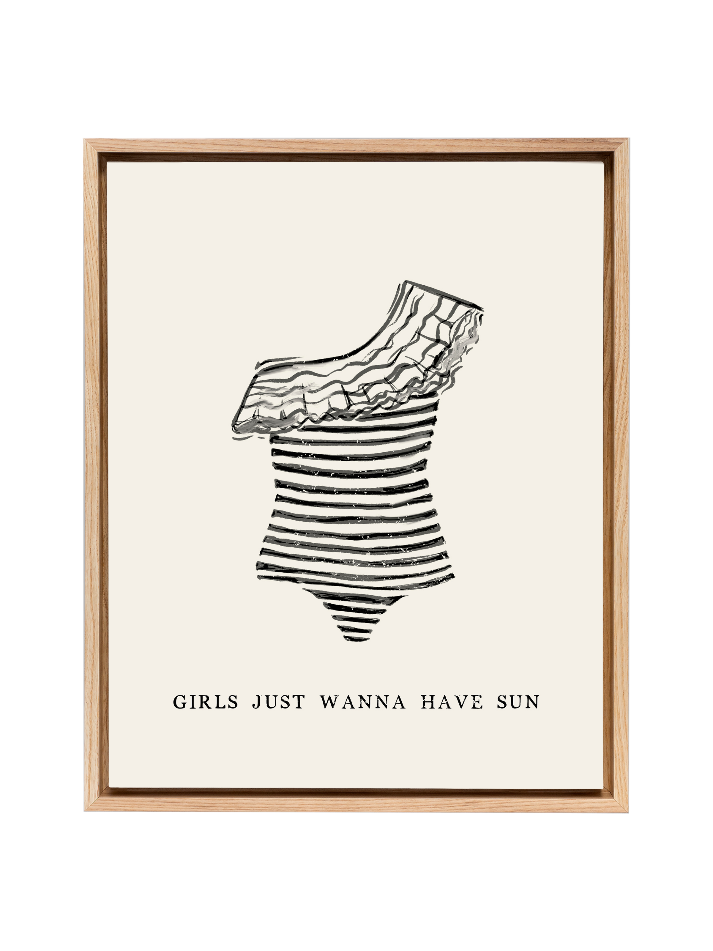 Girls Just Wanna Have Sun | Black | Canvas