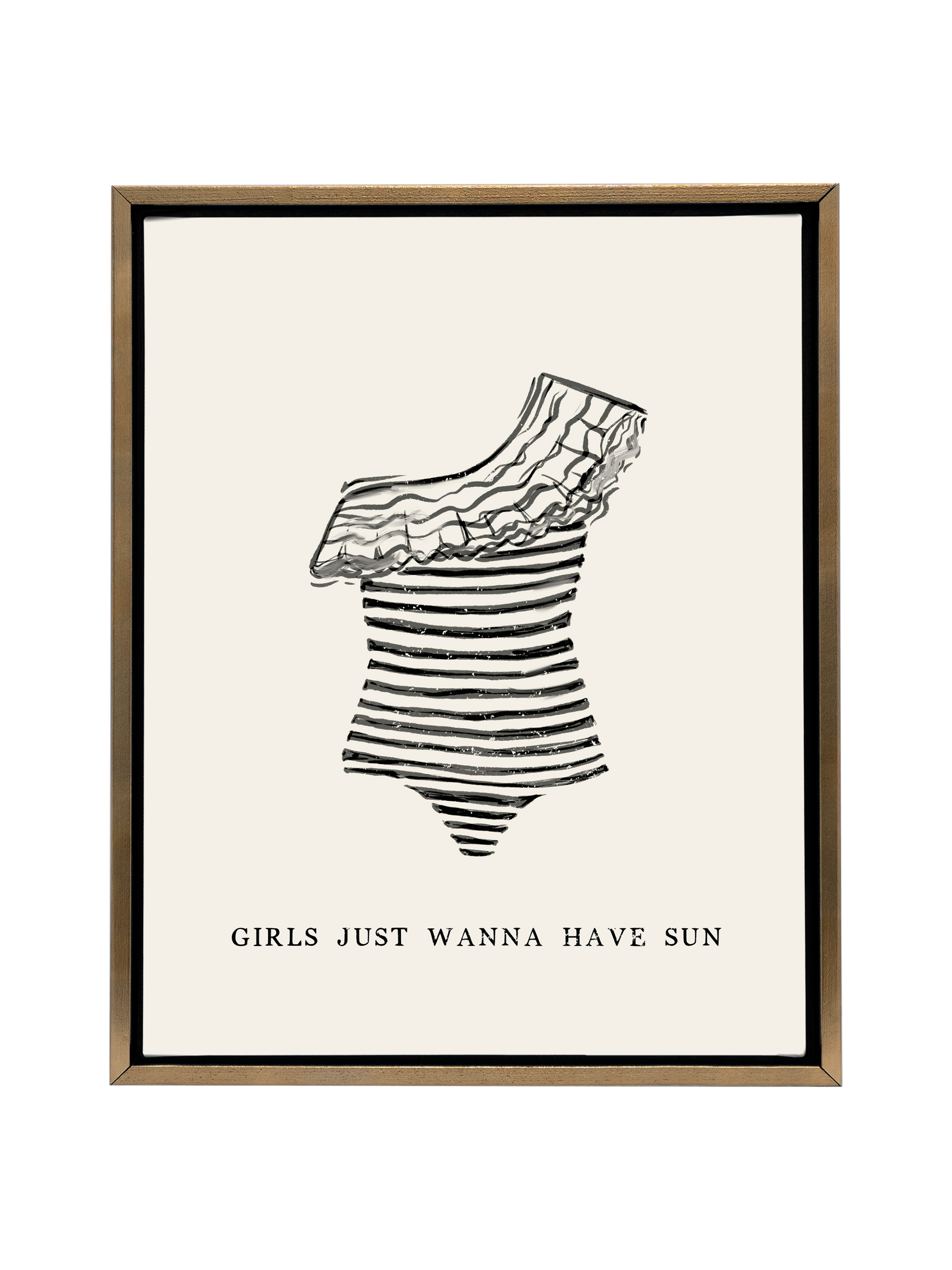 Girls Just Wanna Have Sun | Black | Canvas