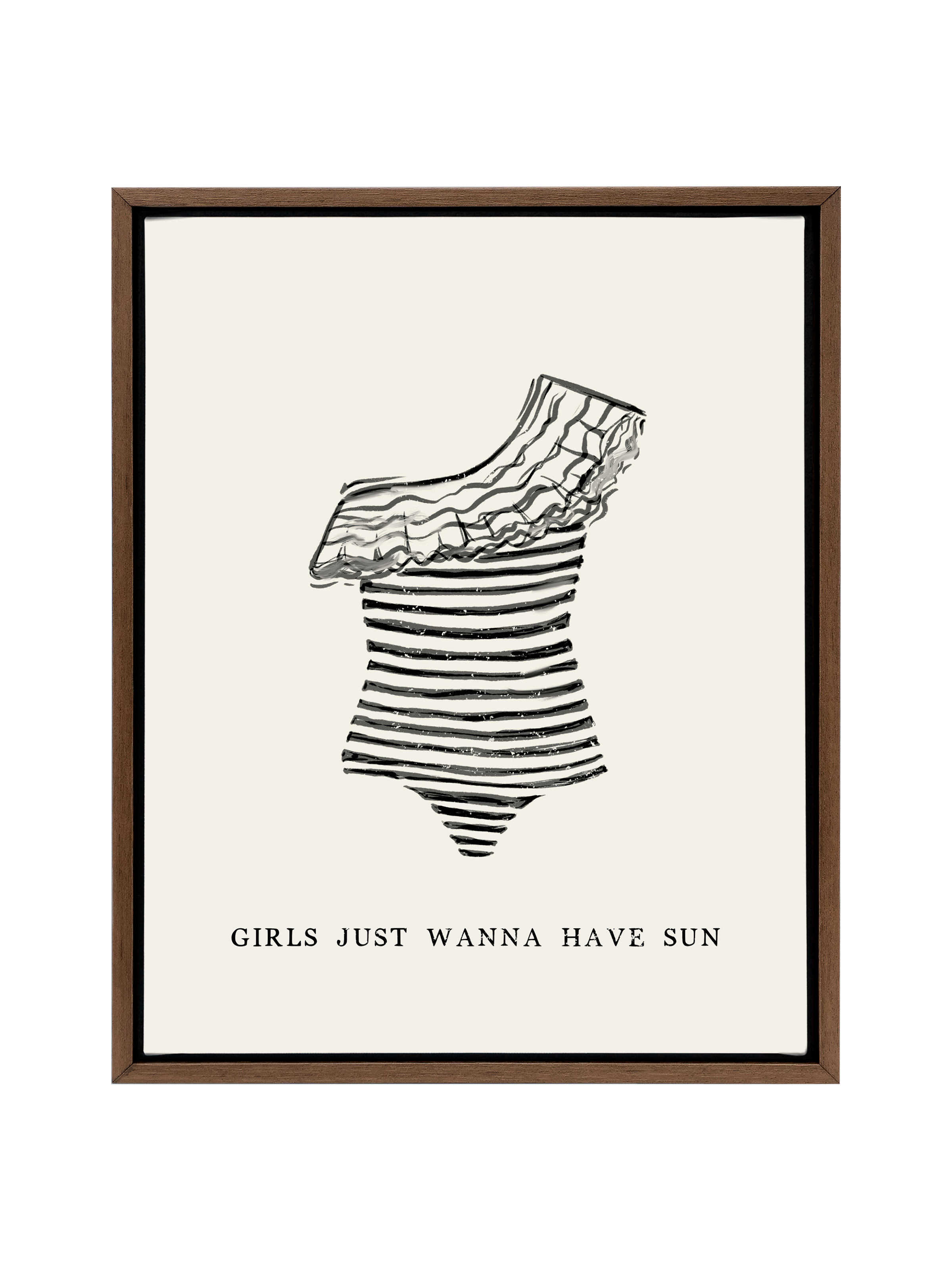 Girls Just Wanna Have Sun | Black | Canvas