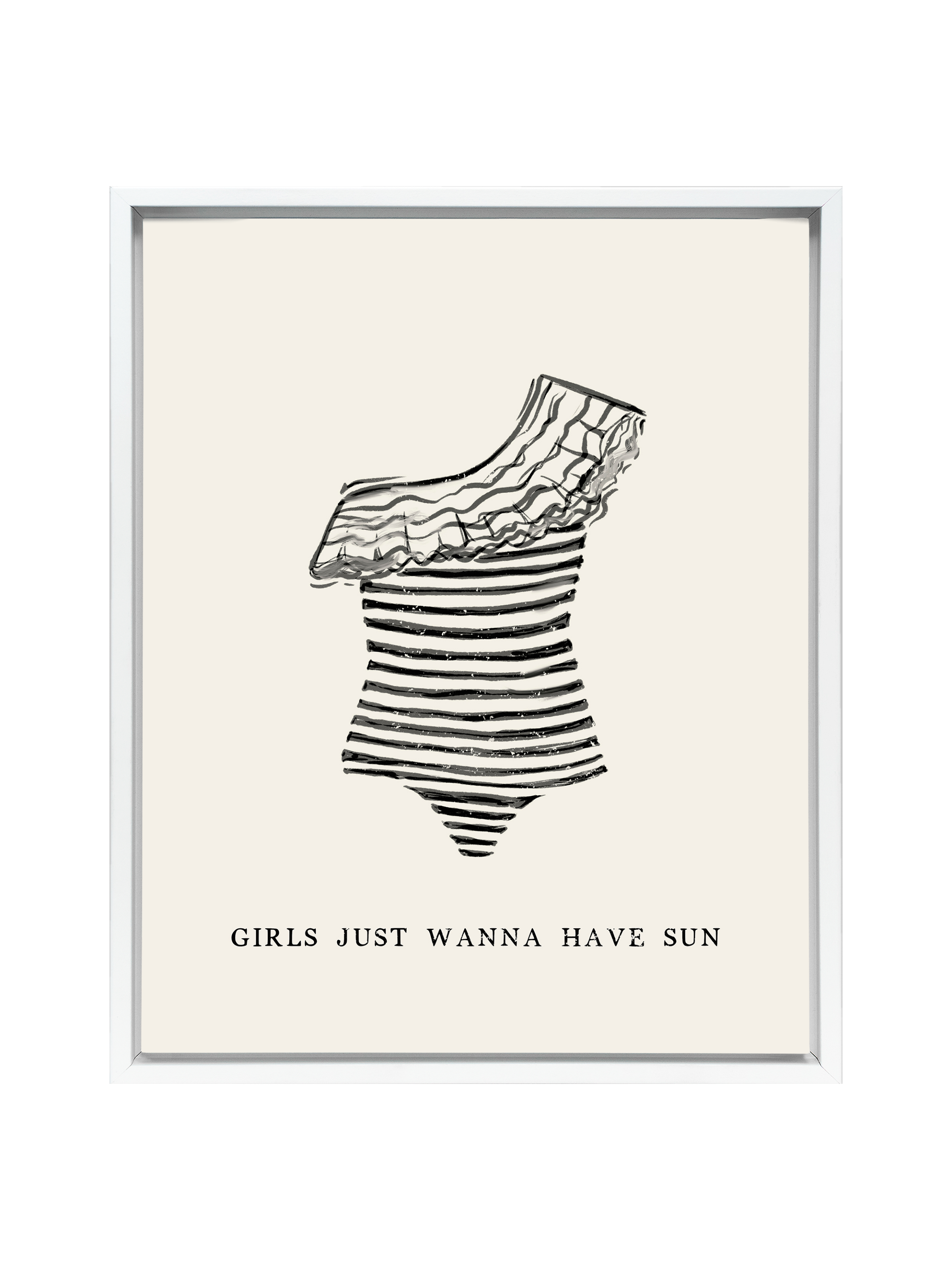 Girls Just Wanna Have Sun | Black | Canvas