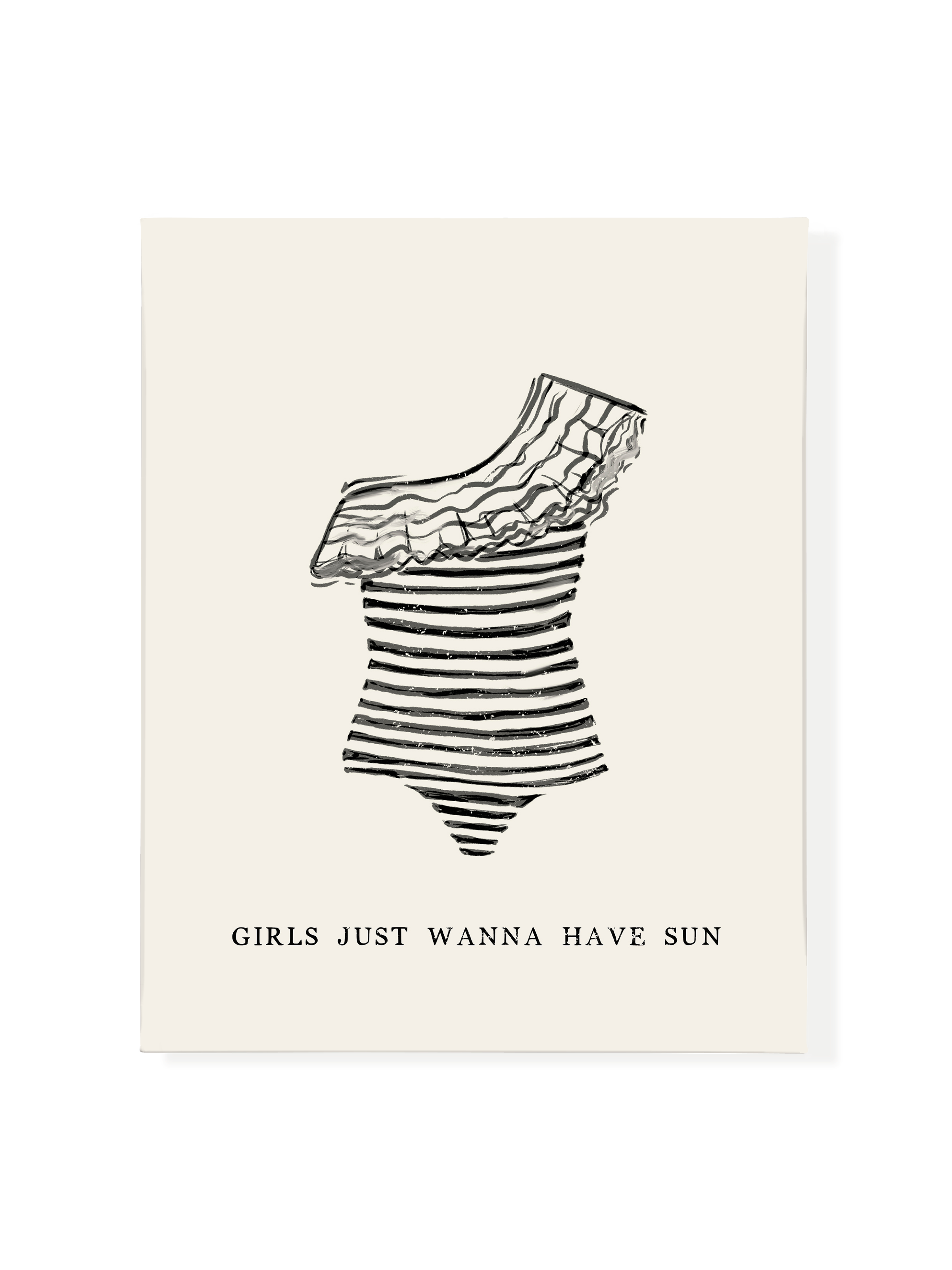 Girls Just Wanna Have Sun | Black | Canvas