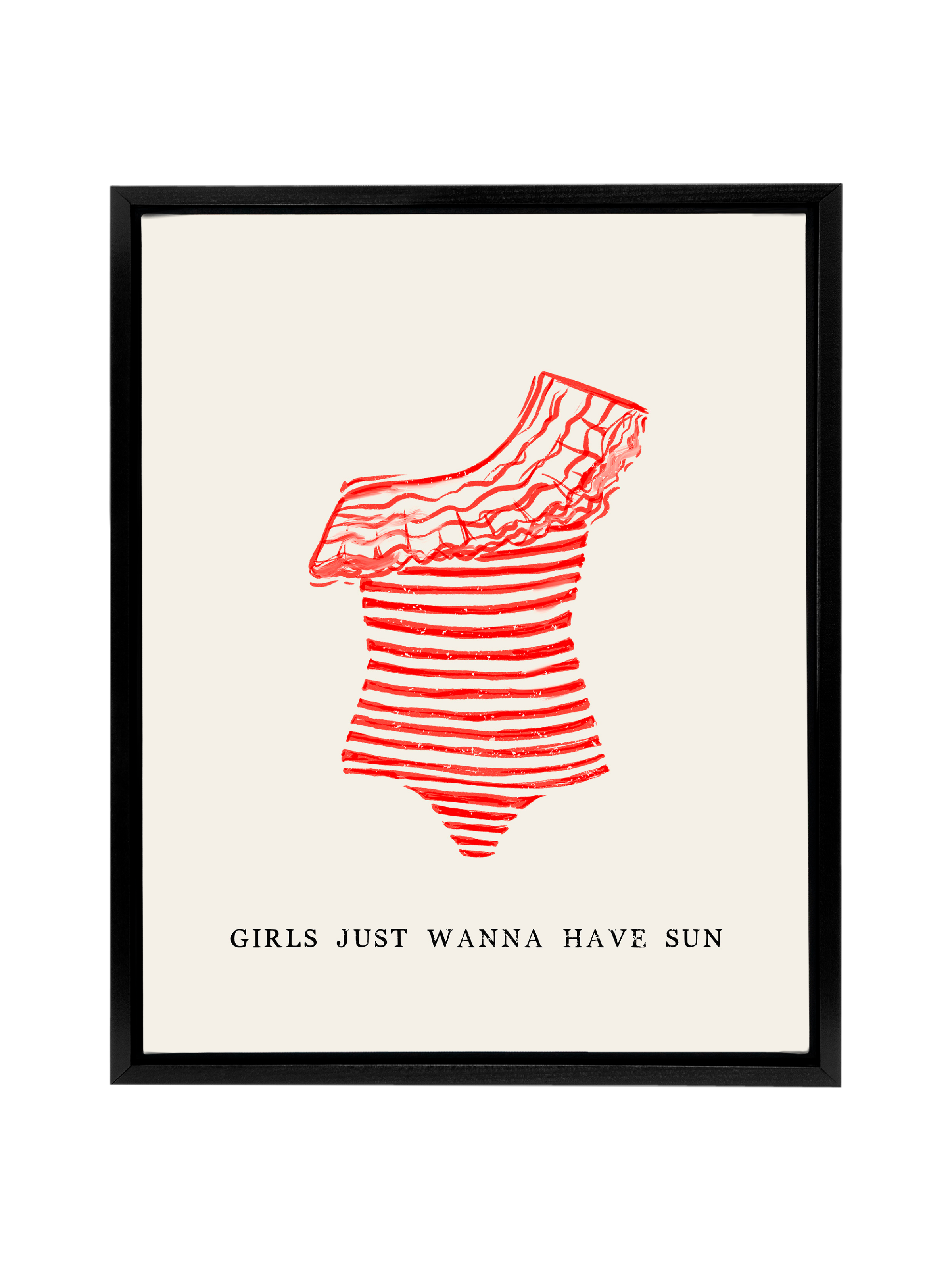 Girls Just Wanna Have Sun | Red | Canvas