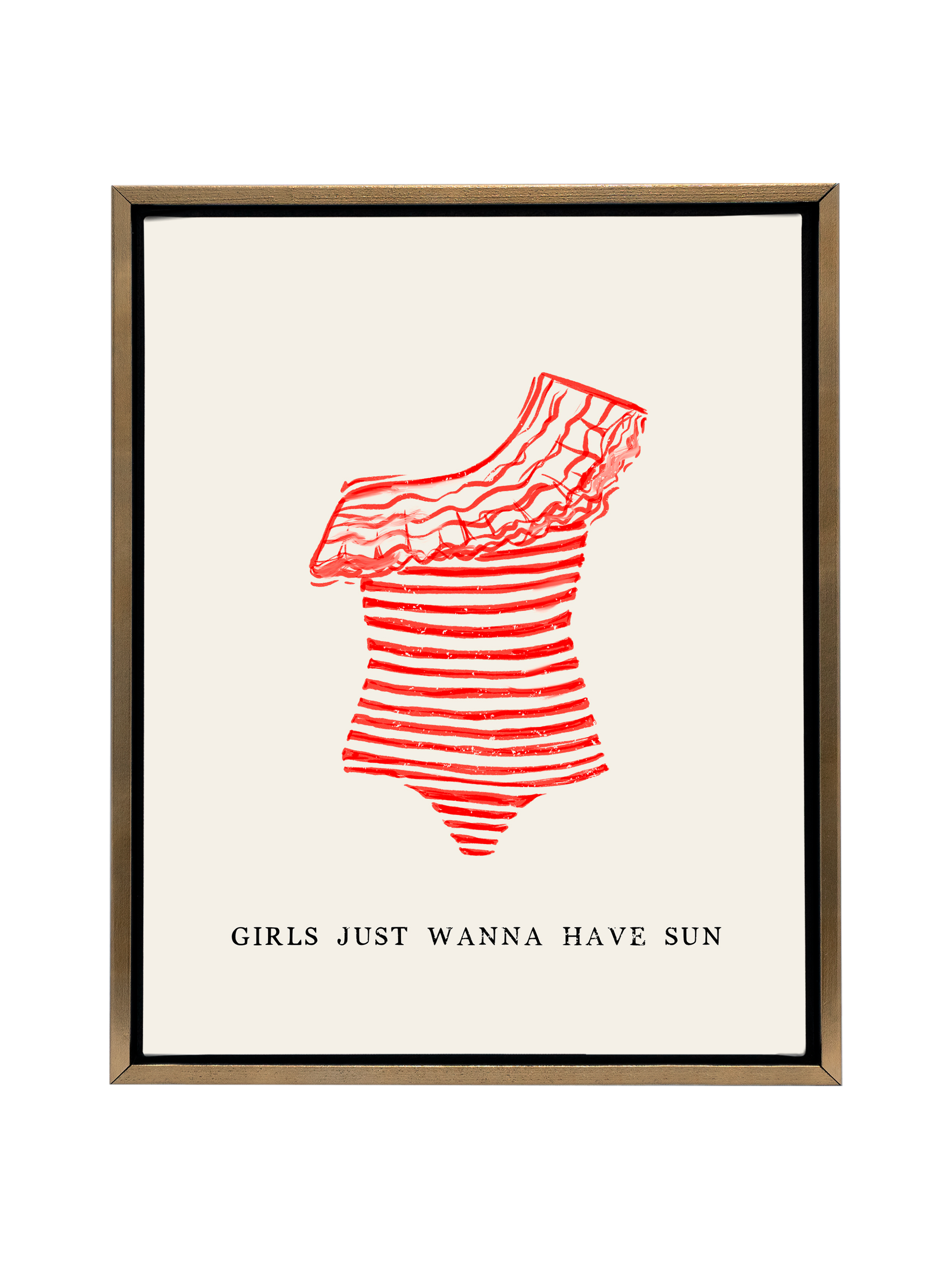 Girls Just Wanna Have Sun | Red | Canvas