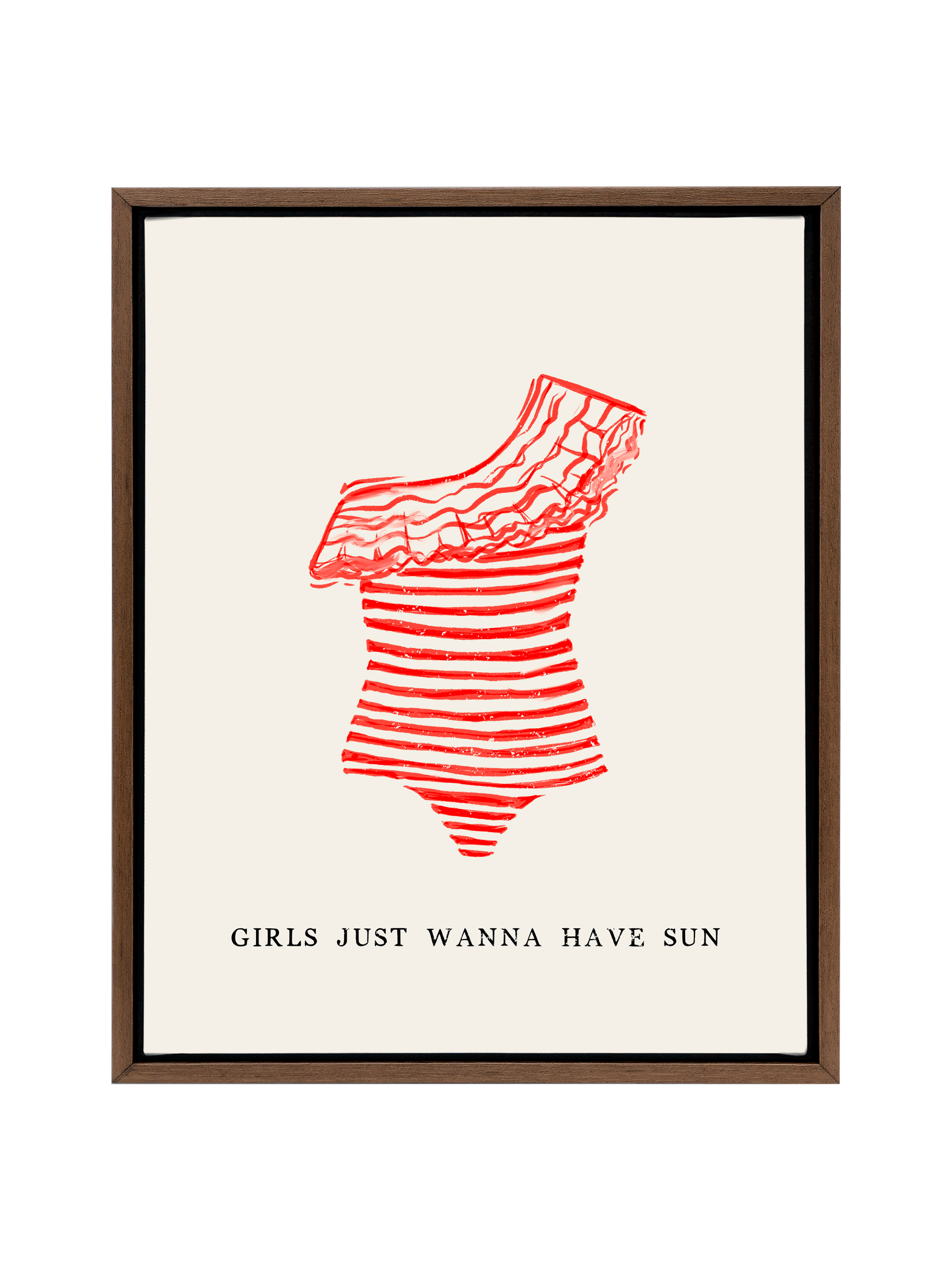 Girls Just Wanna Have Sun | Red | Canvas