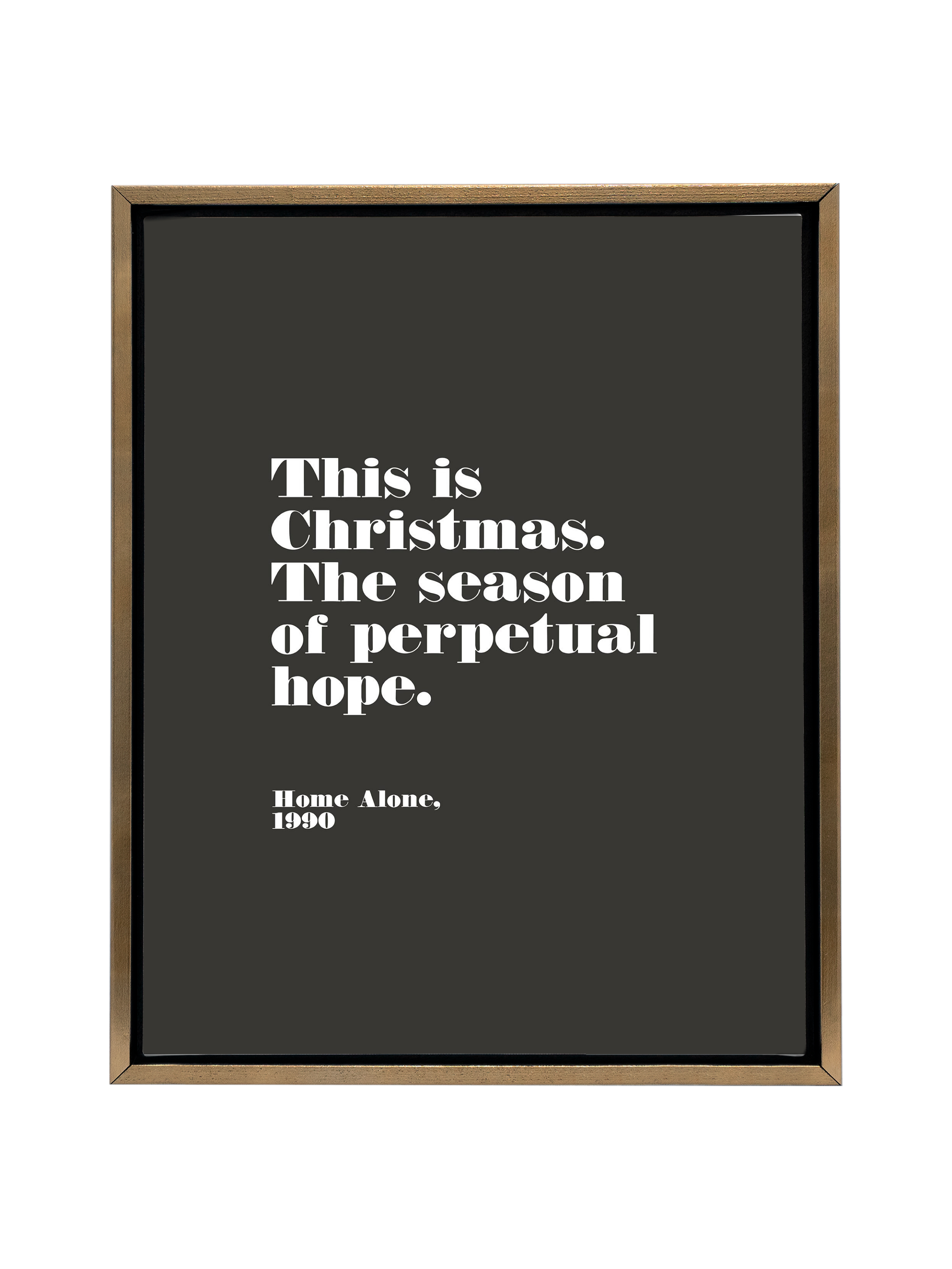 Home Alone Hope | Charcoal | Canvas