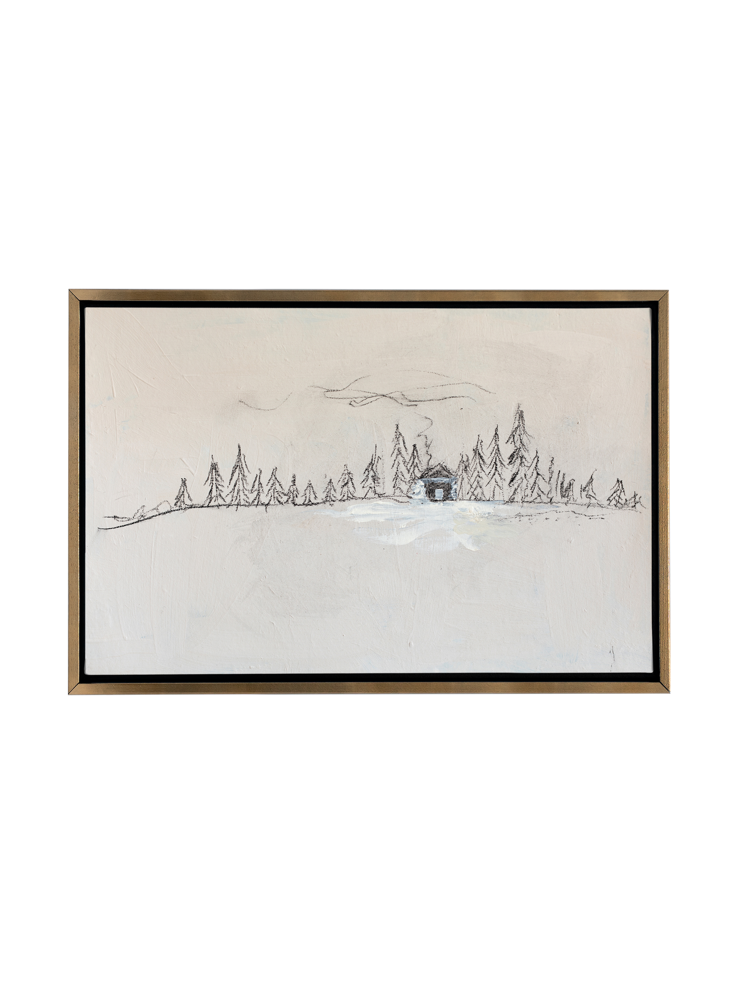 Snowy Scene Charcoal | Canvas
