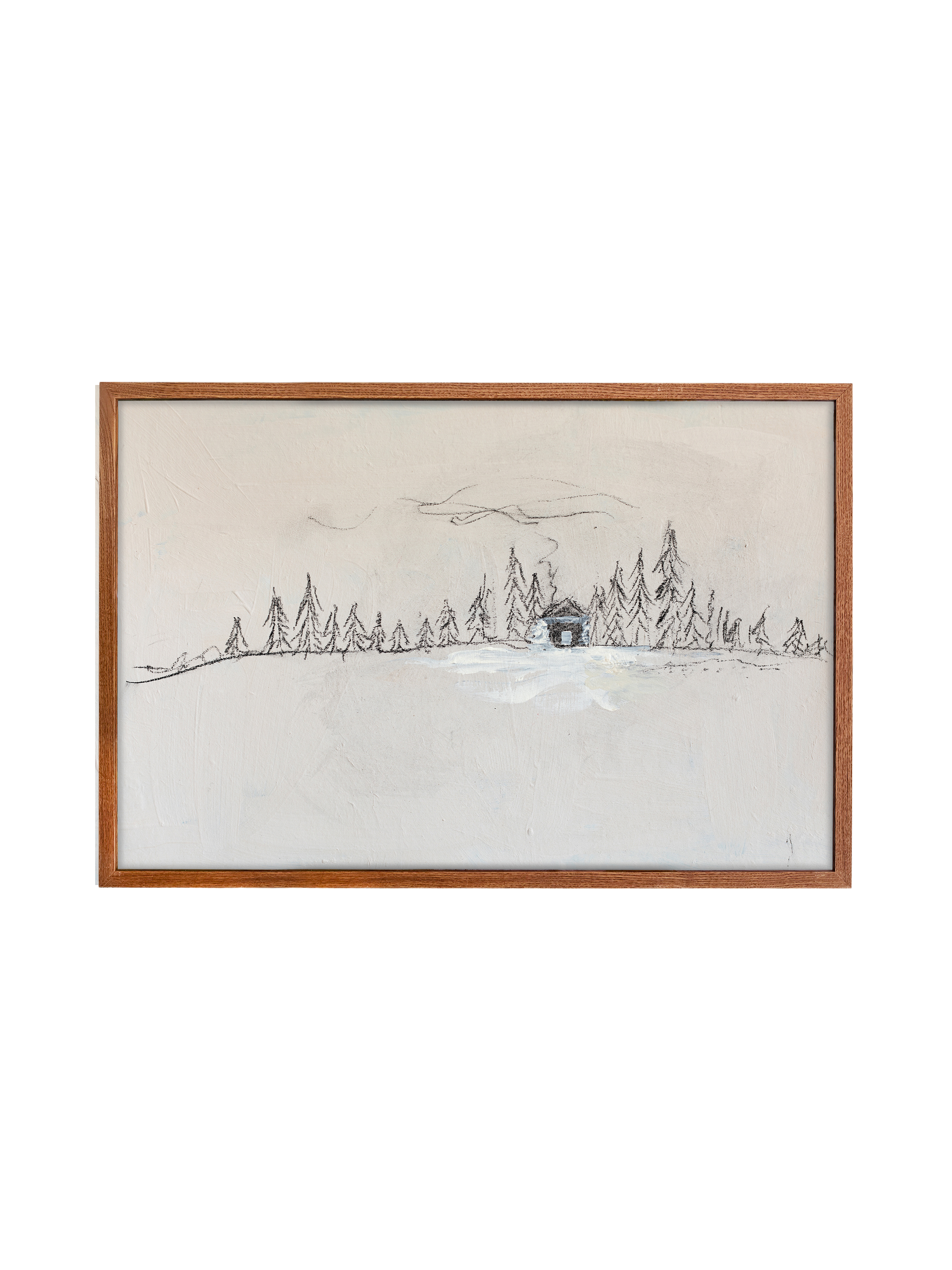 Snowy Scene Charcoal | Canvas